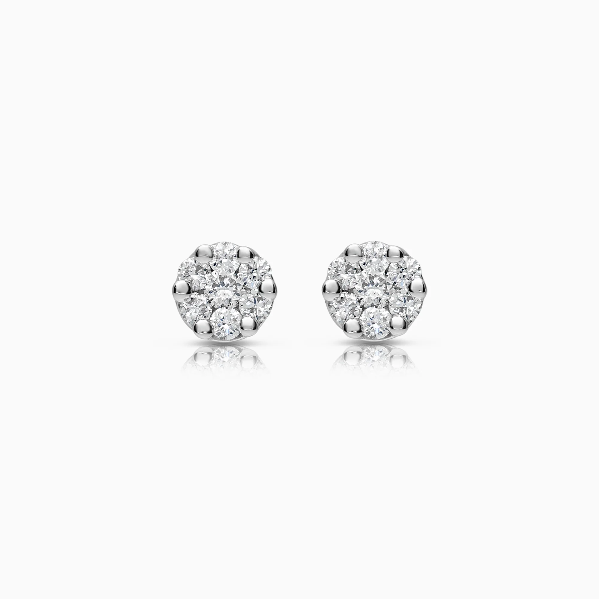 Diamond earrings 0.22ct 18K white gold