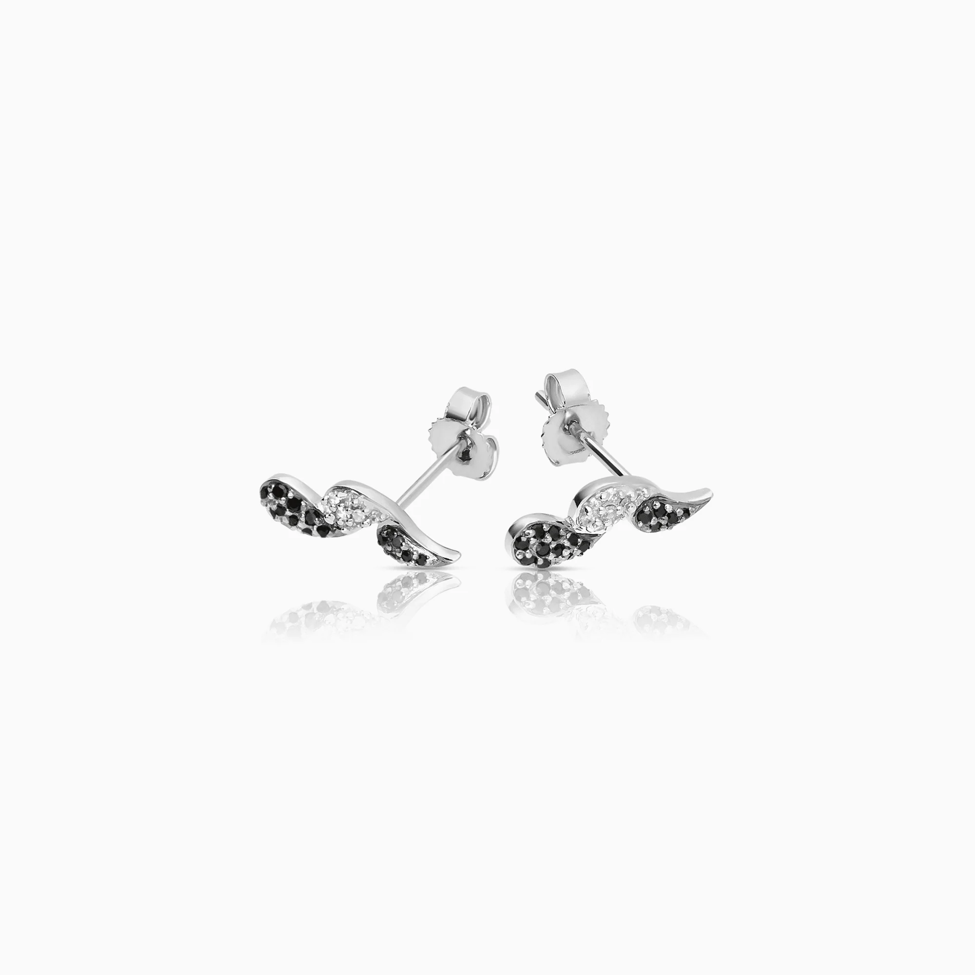 Diamond earrings 0.22ct 18K white gold - Image 2