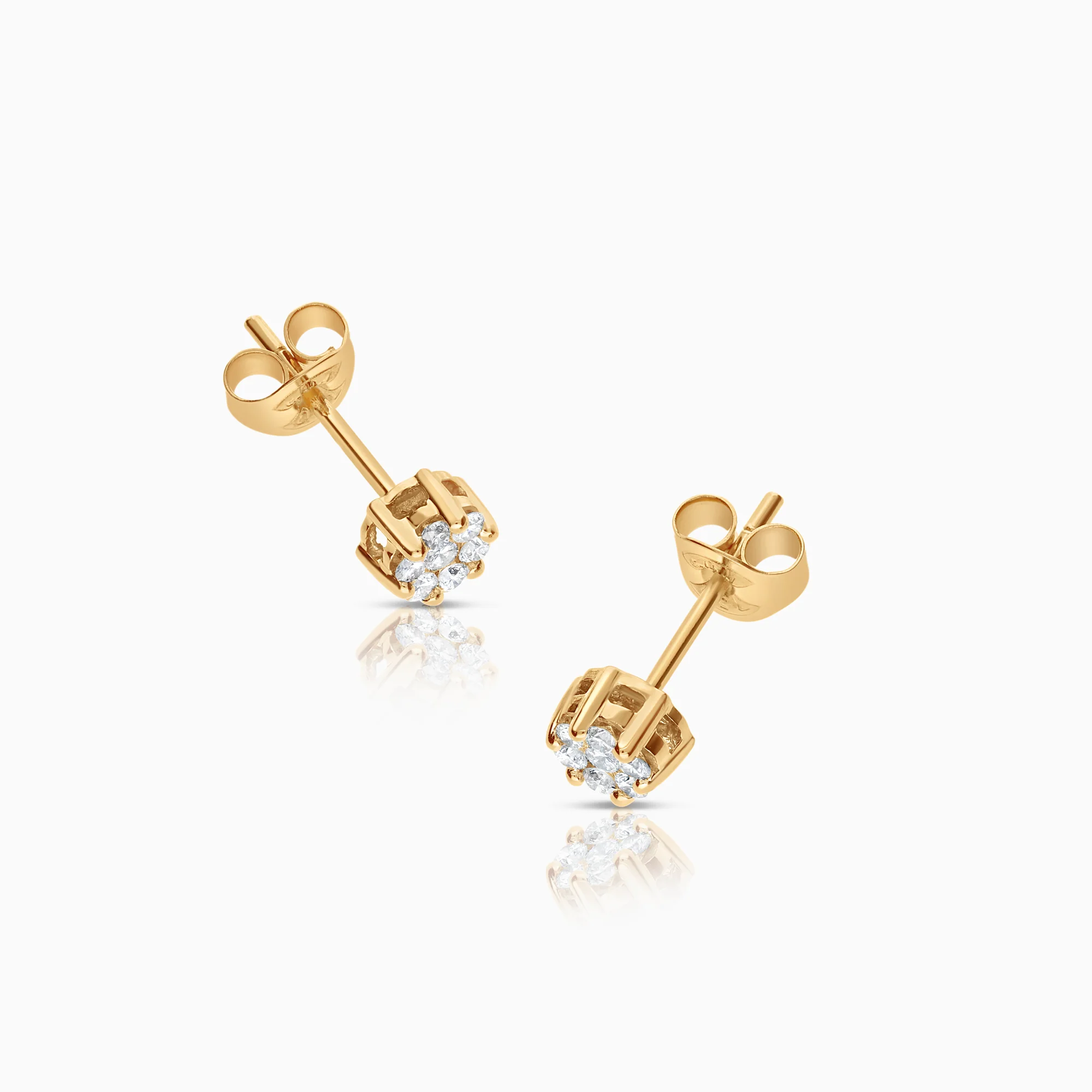 Diamond earrings 0.24ct 18K gold - Image 2