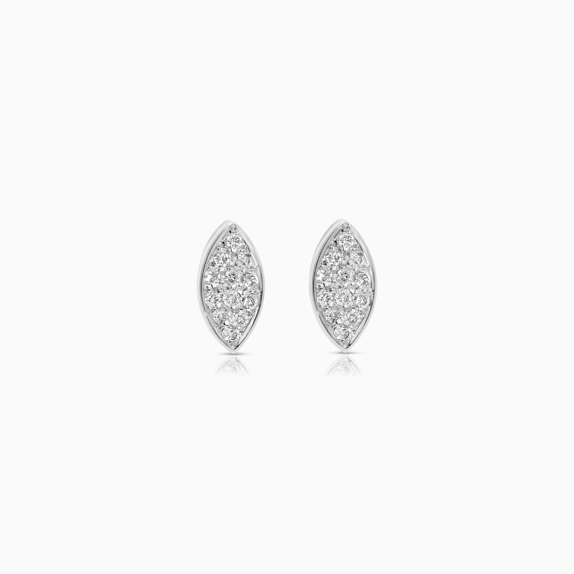 Diamond earrings 0.24ct 18K white gold
