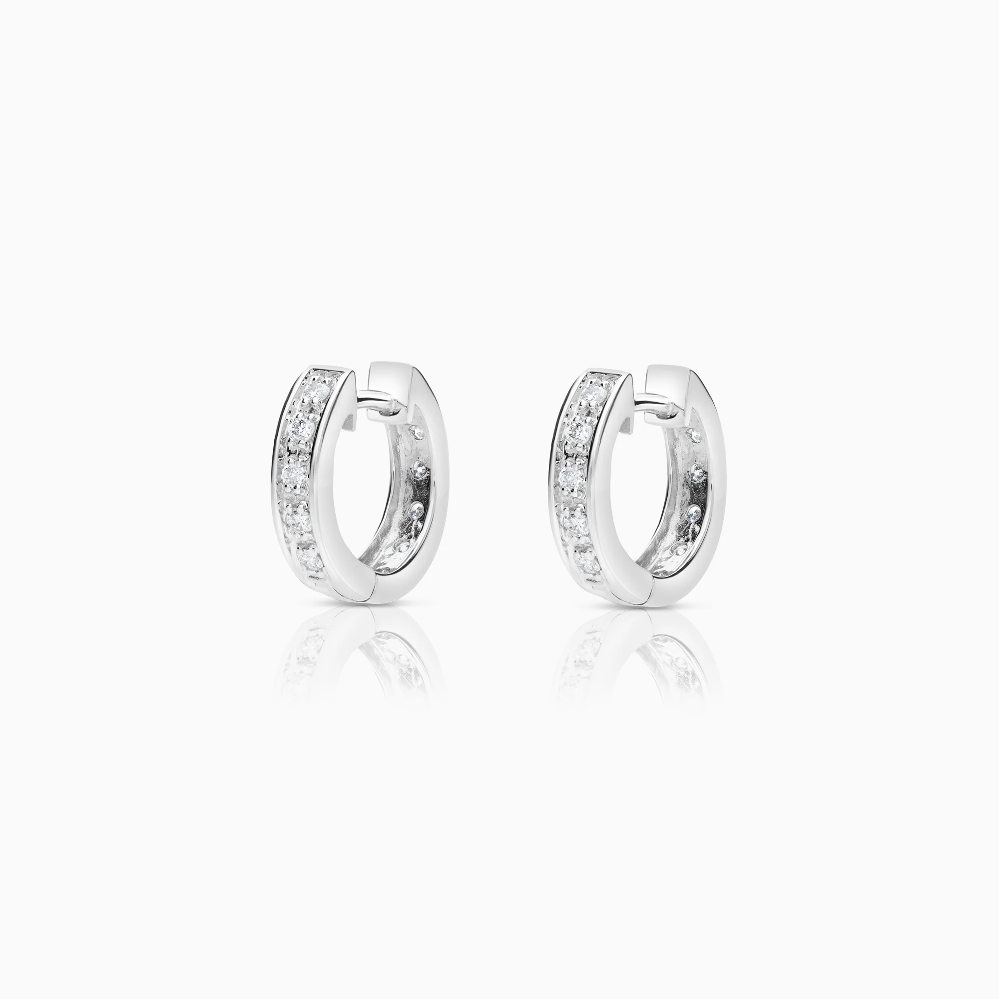 Diamond earrings 0.24ct 18K white gold