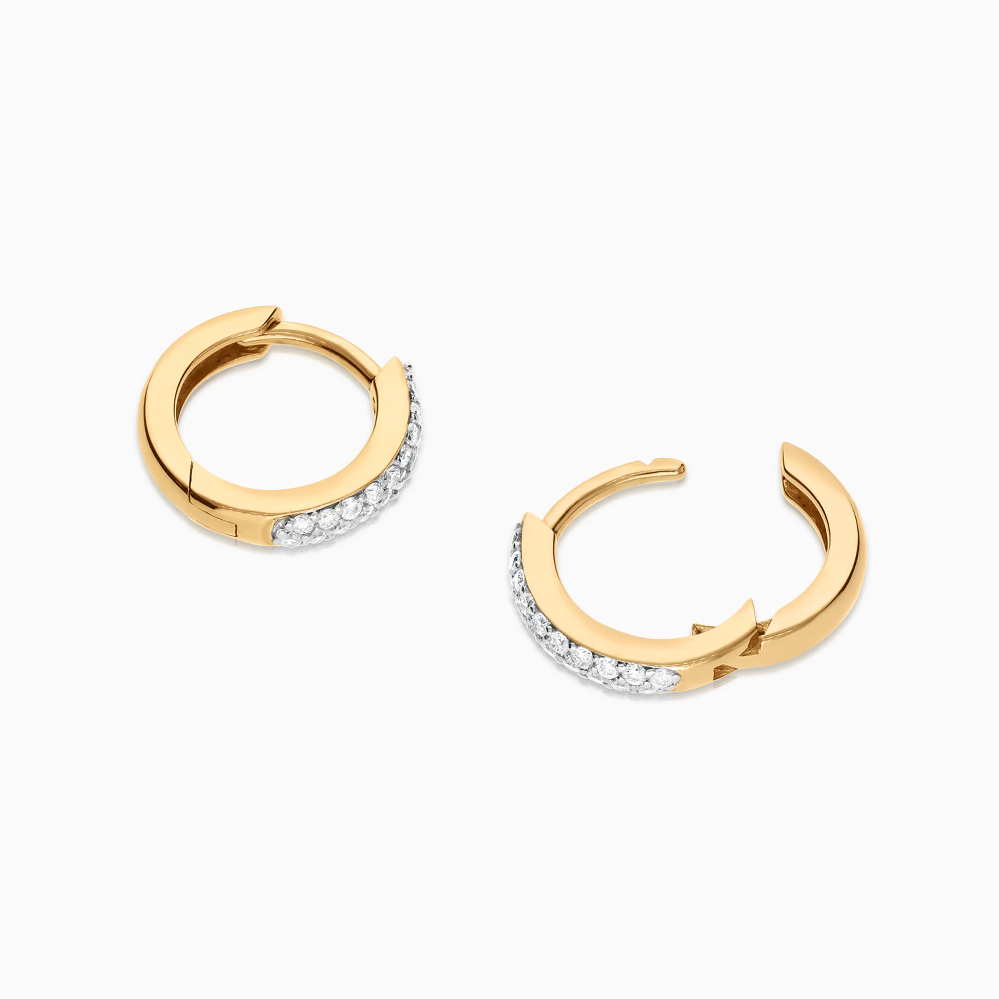 Diamond earrings 0.25ct 18K gold - Image 2