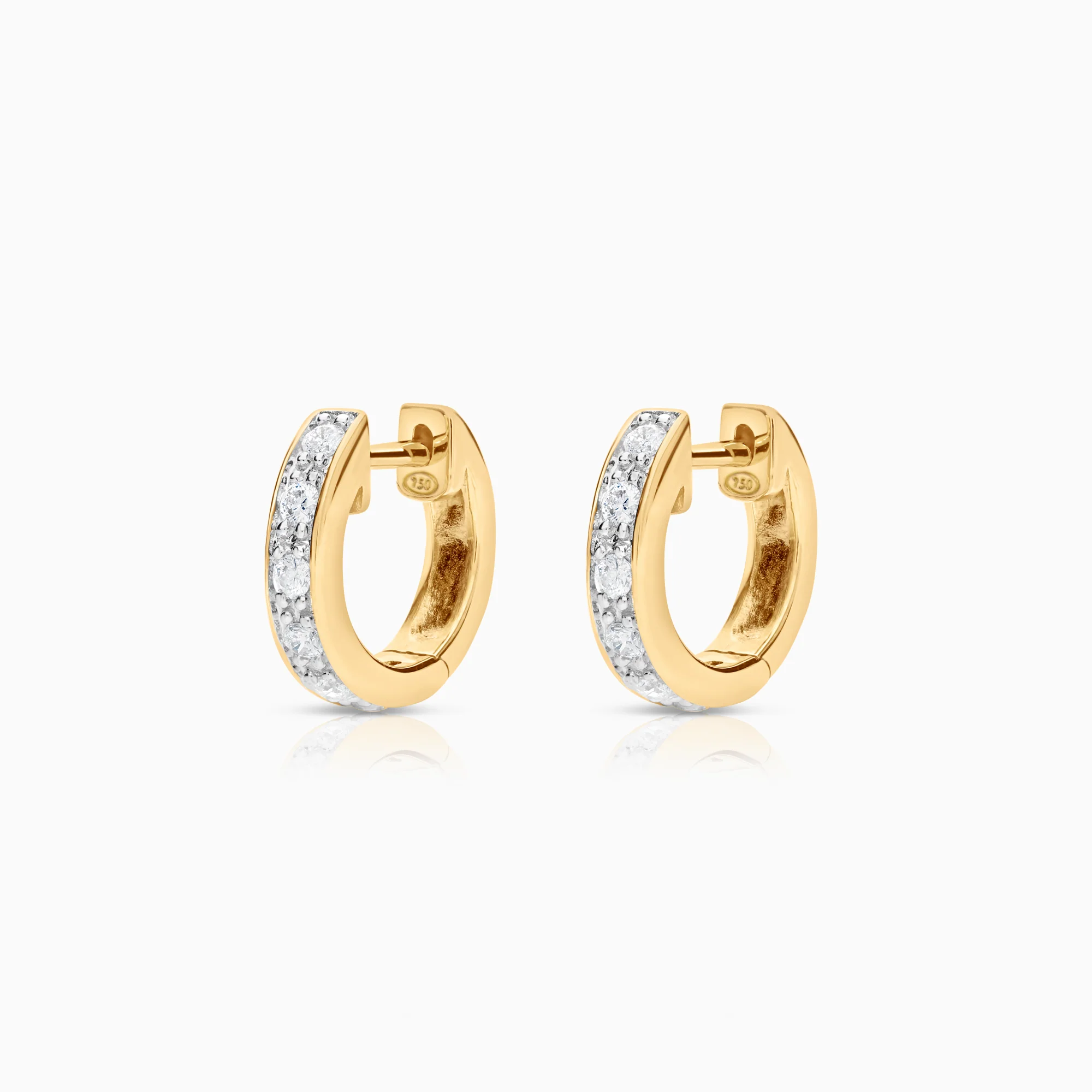 Diamond earrings 0.28ct 18K gold/white gold