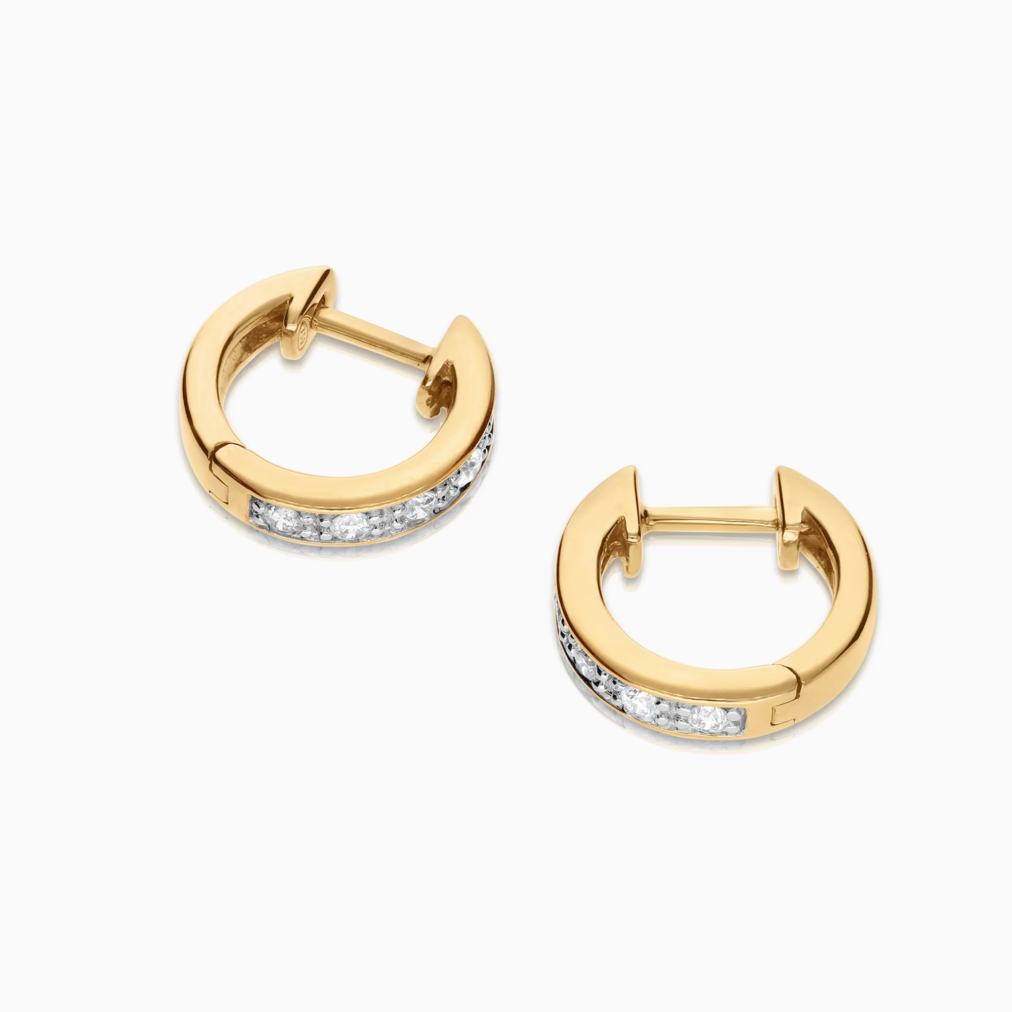 Diamond earrings 0.28ct 18K gold/white gold - Image 2