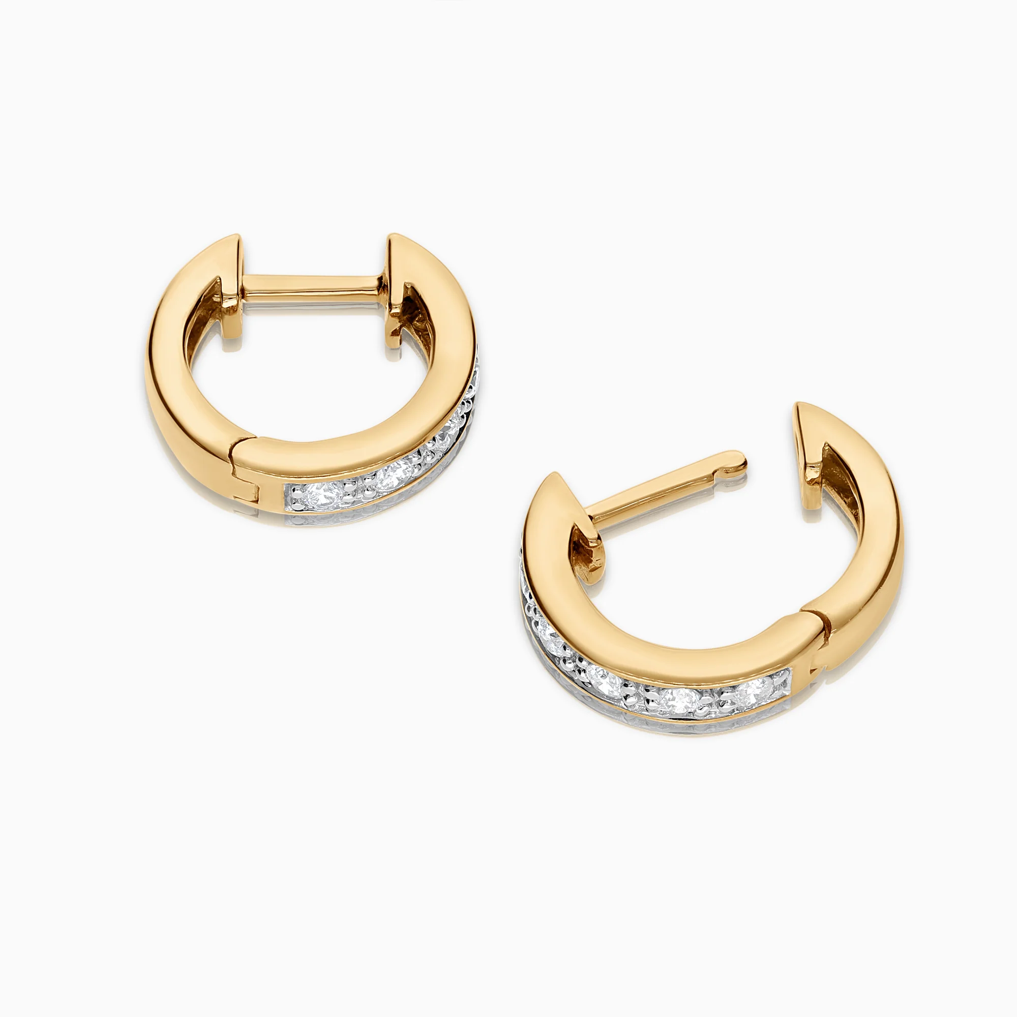 Diamond earrings 0.28ct 18K gold/white gold - Image 2