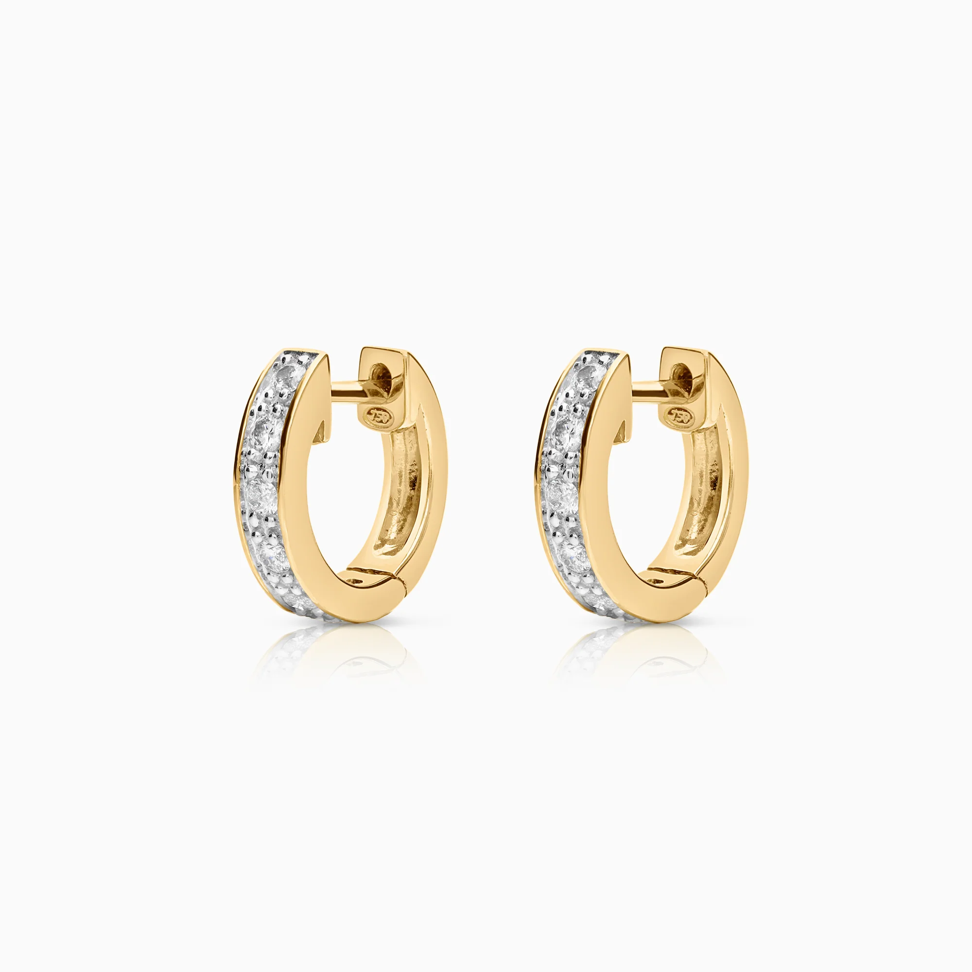 Diamond earrings 0.28ct 18K gold/white gold