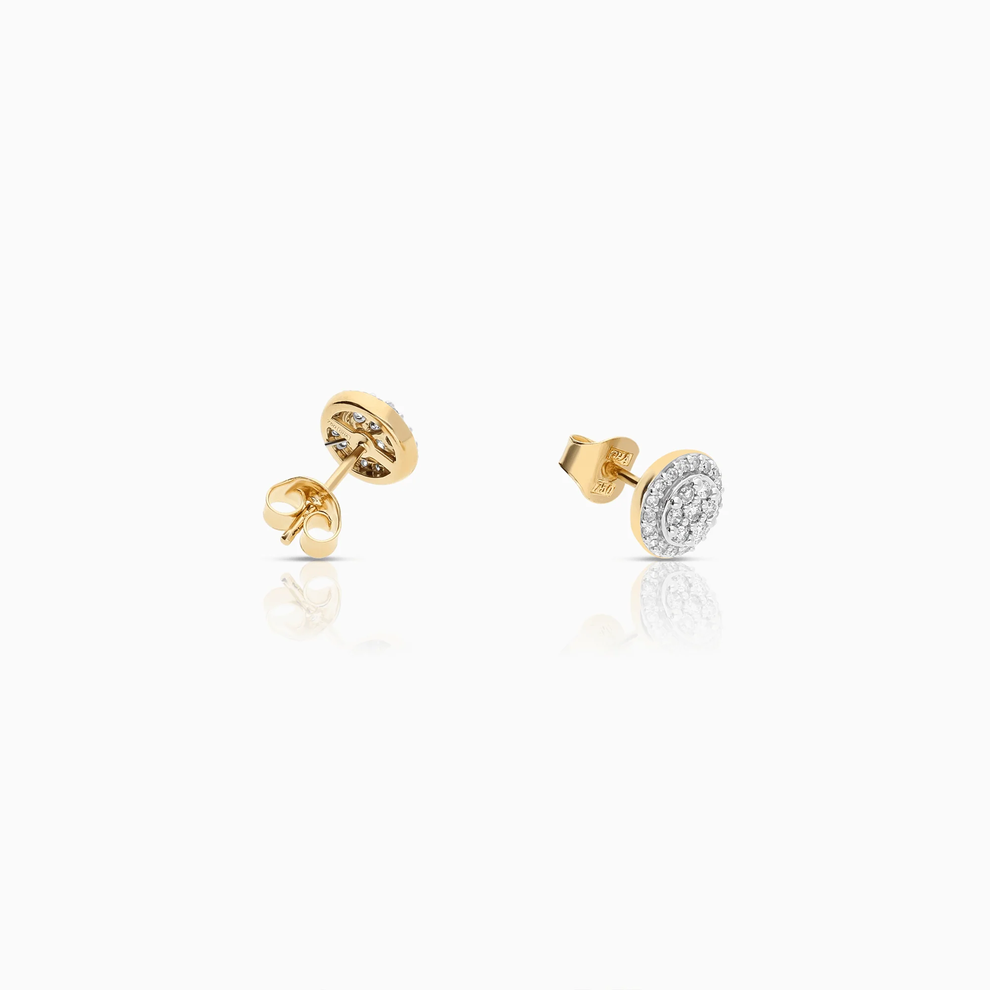Diamond earrings 0.29ct 18K gold - Image 2