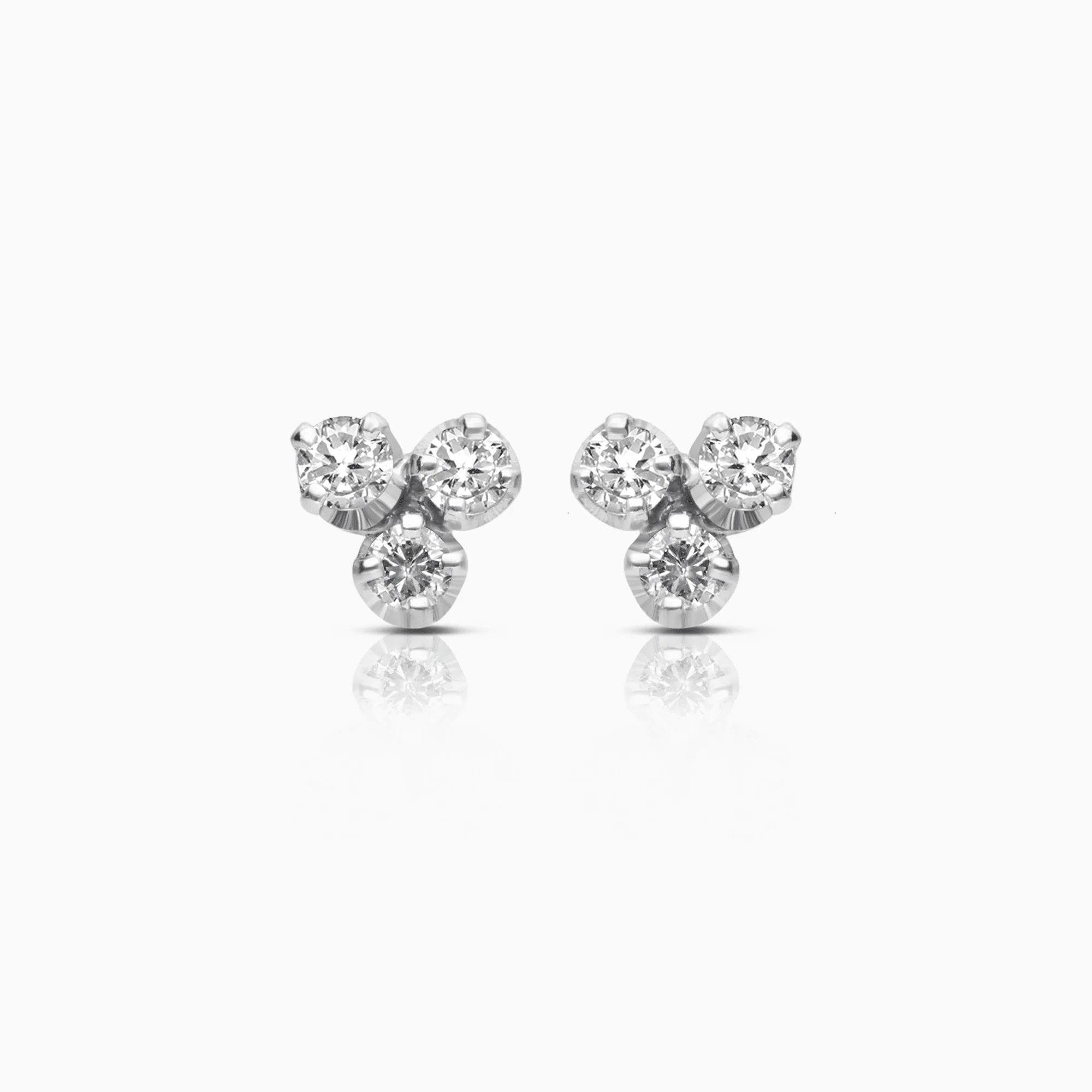 Diamond earrings 0.30ct 18K white gold