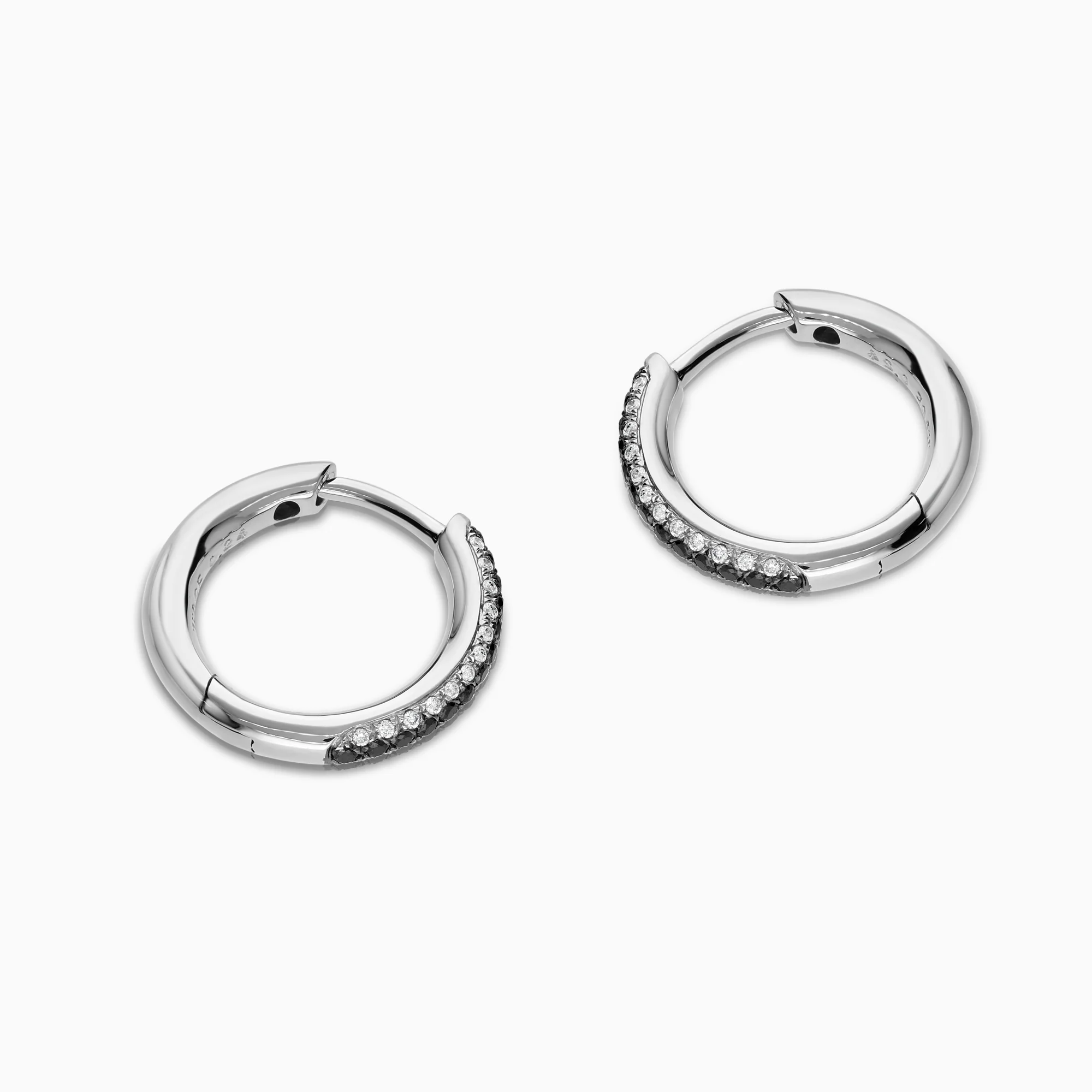 Diamond earrings 0.32ct 18K white gold - Image 2