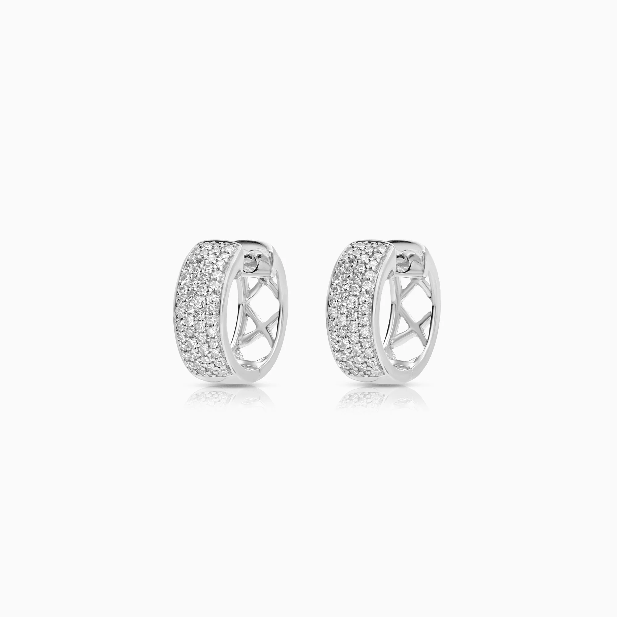 Diamond earrings 0.33ct 18K white gold