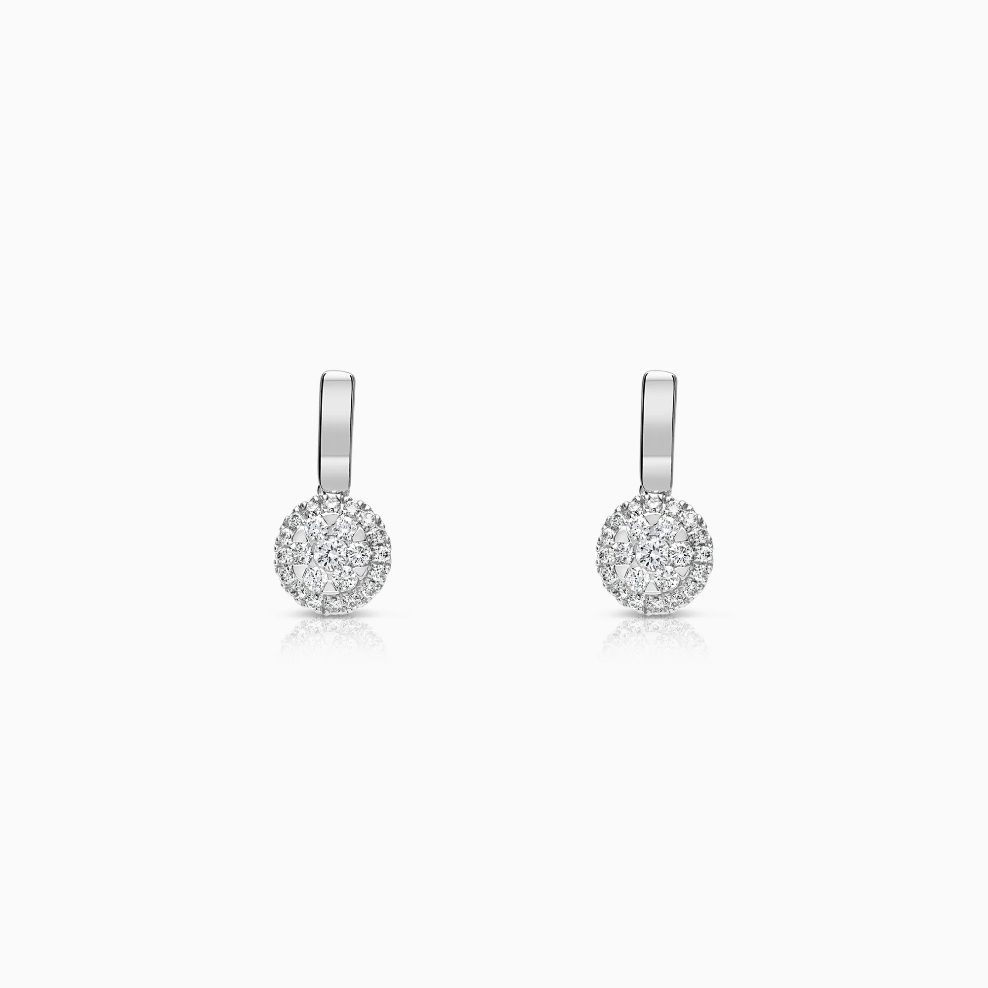 Diamond earrings 0.34ct 18K white gold