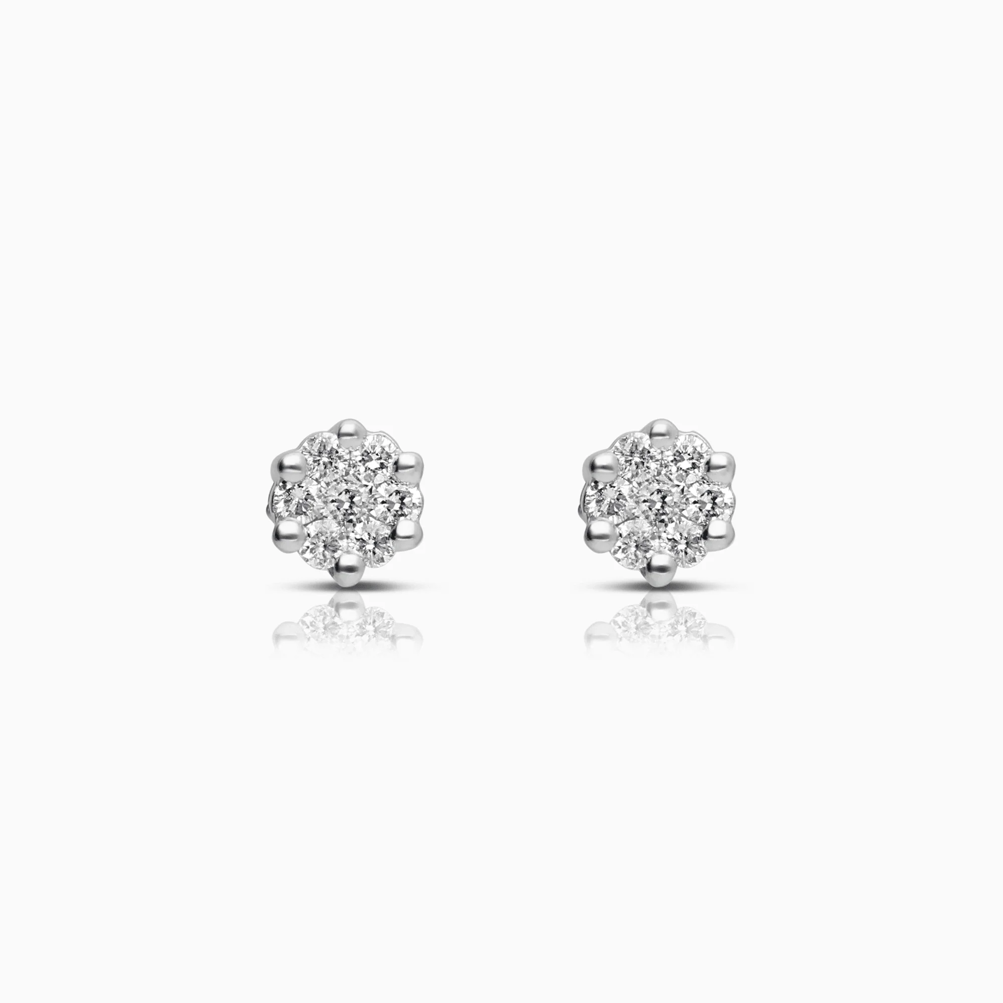 Diamond earrings 0.35ct 18K white gold