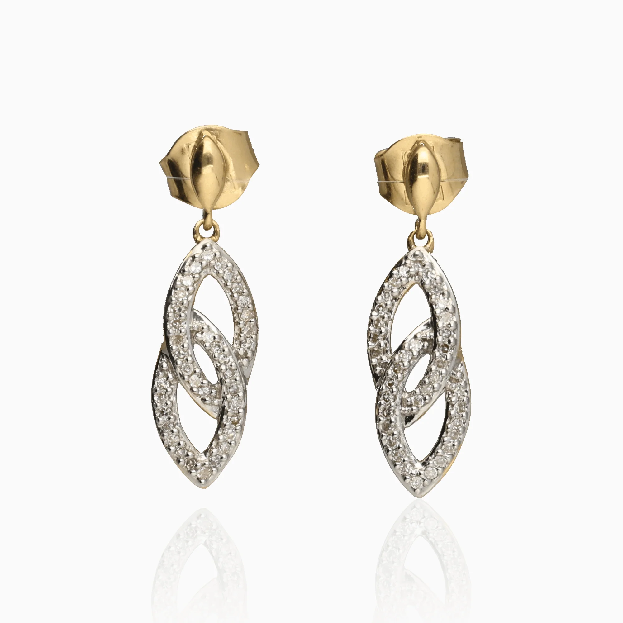 Diamond earrings 0.36ct 18K