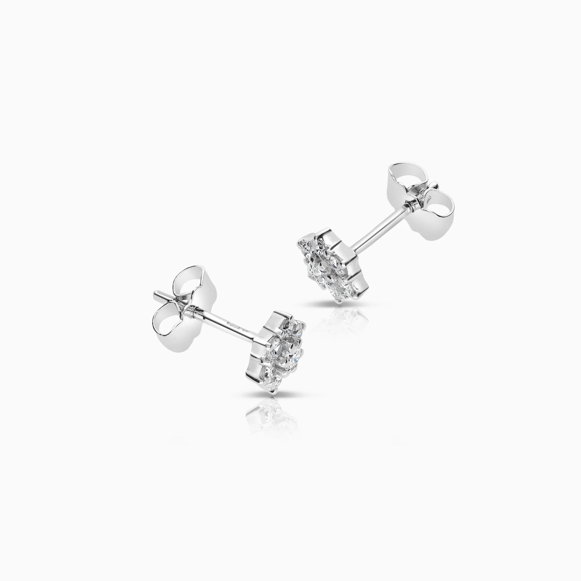 Diamond earrings 0.36ct 18K white gold - Image 2