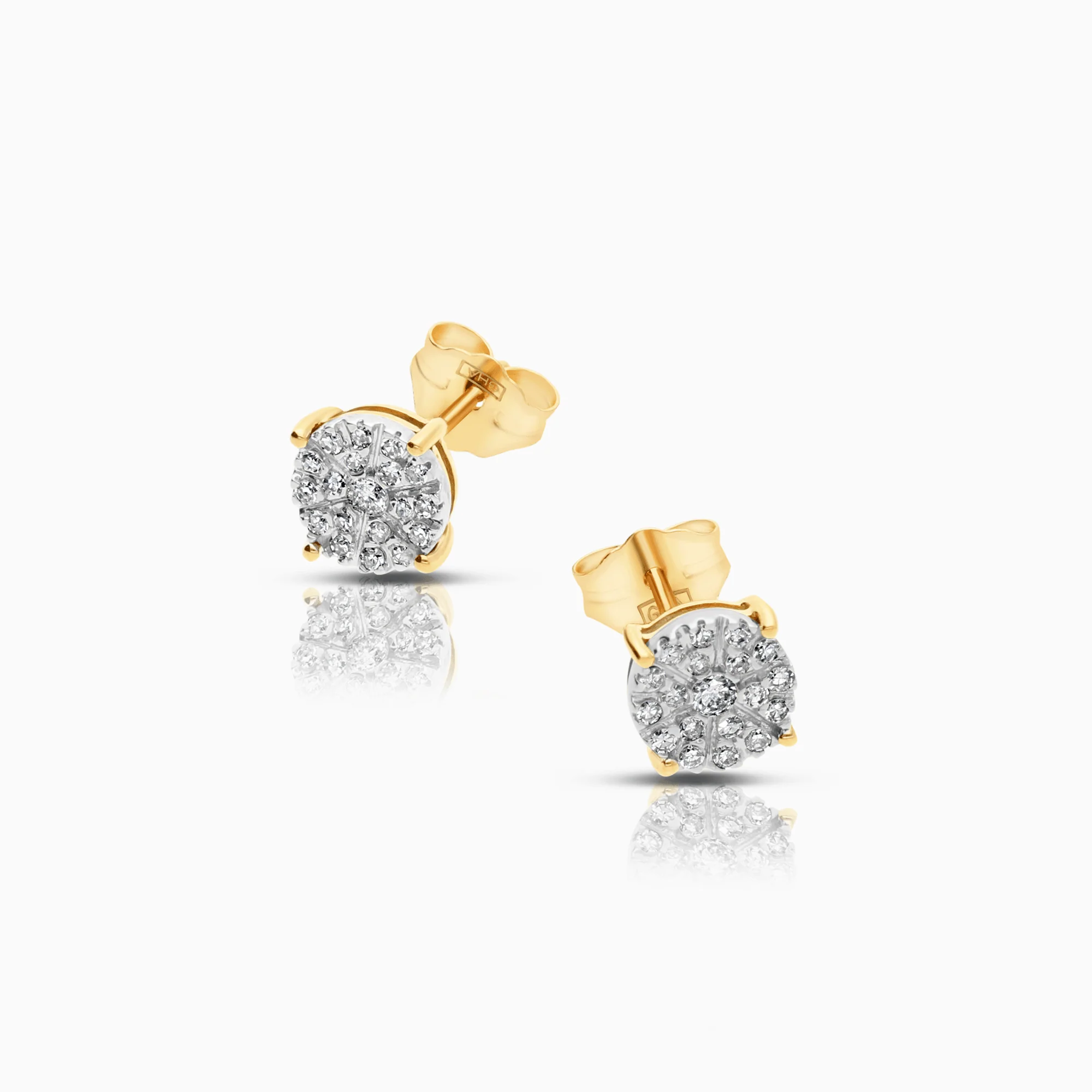 Diamond earrings 0.40ct 18K gold - Image 2