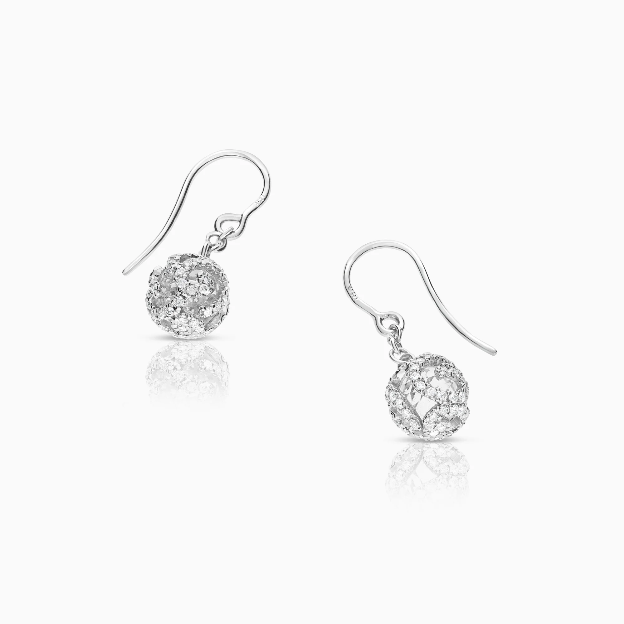 Diamond earrings 0.50ct 18K white gold - Image 2