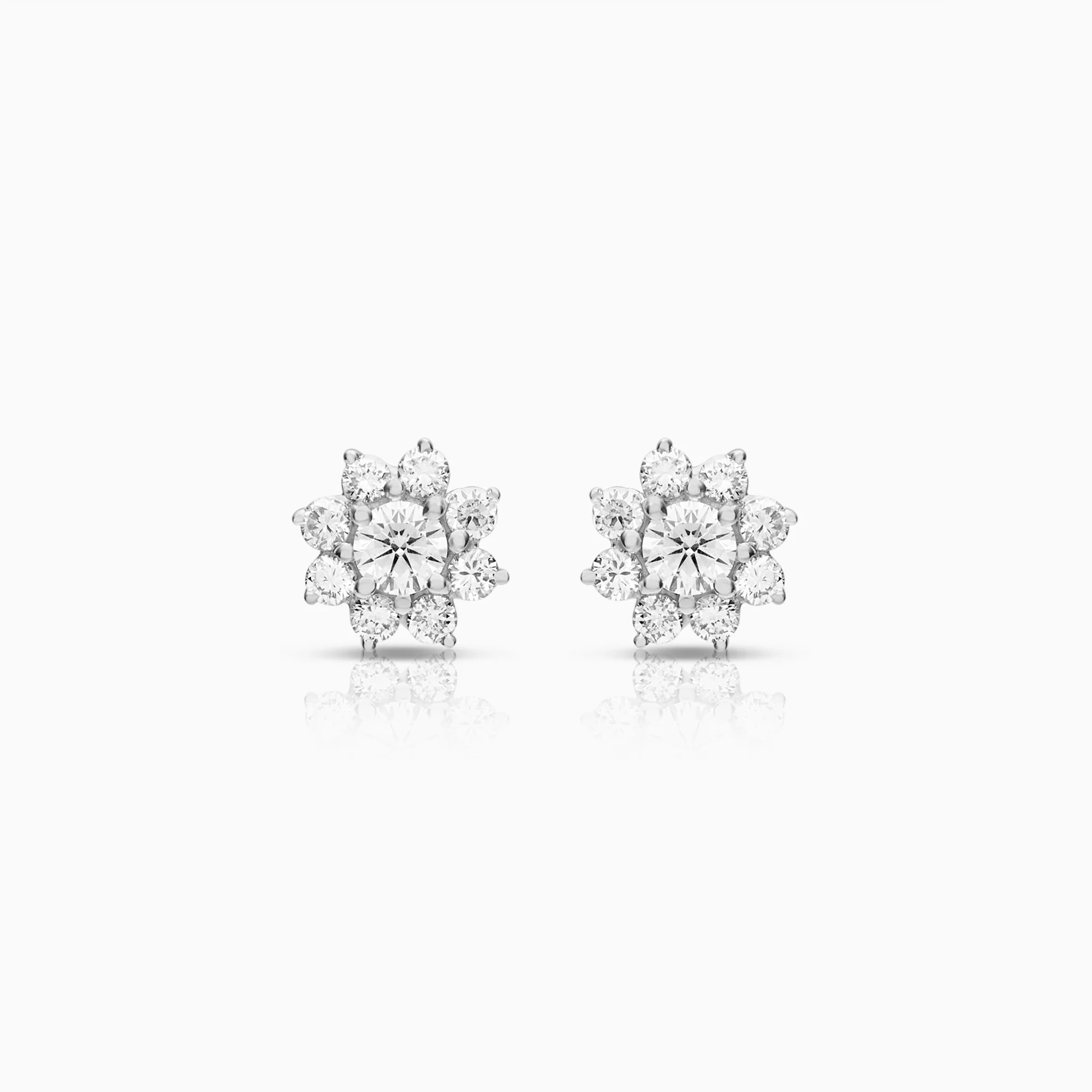 Diamond earrings 1.06ct 18K gold