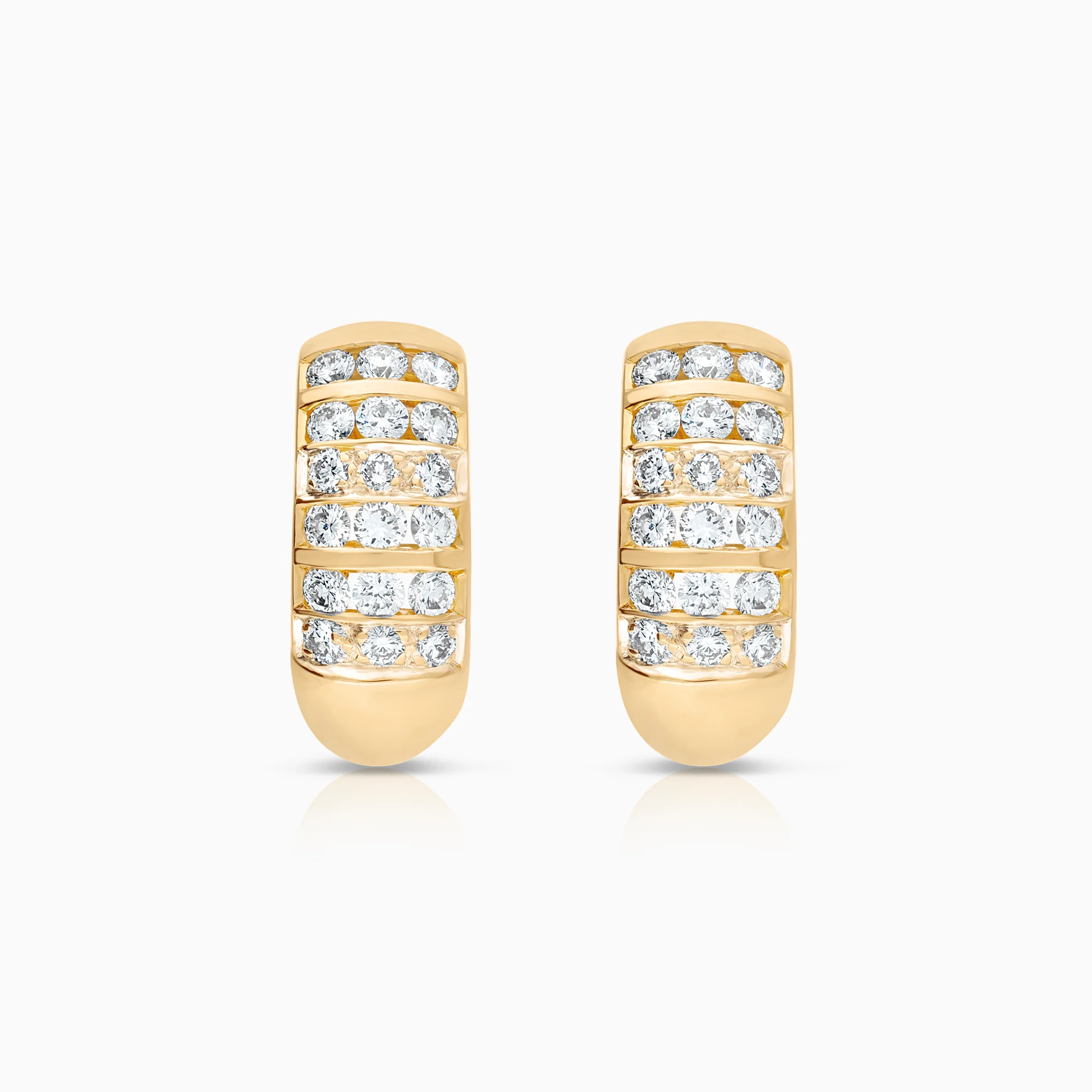 Diamond earrings 1.08ct 18K gold