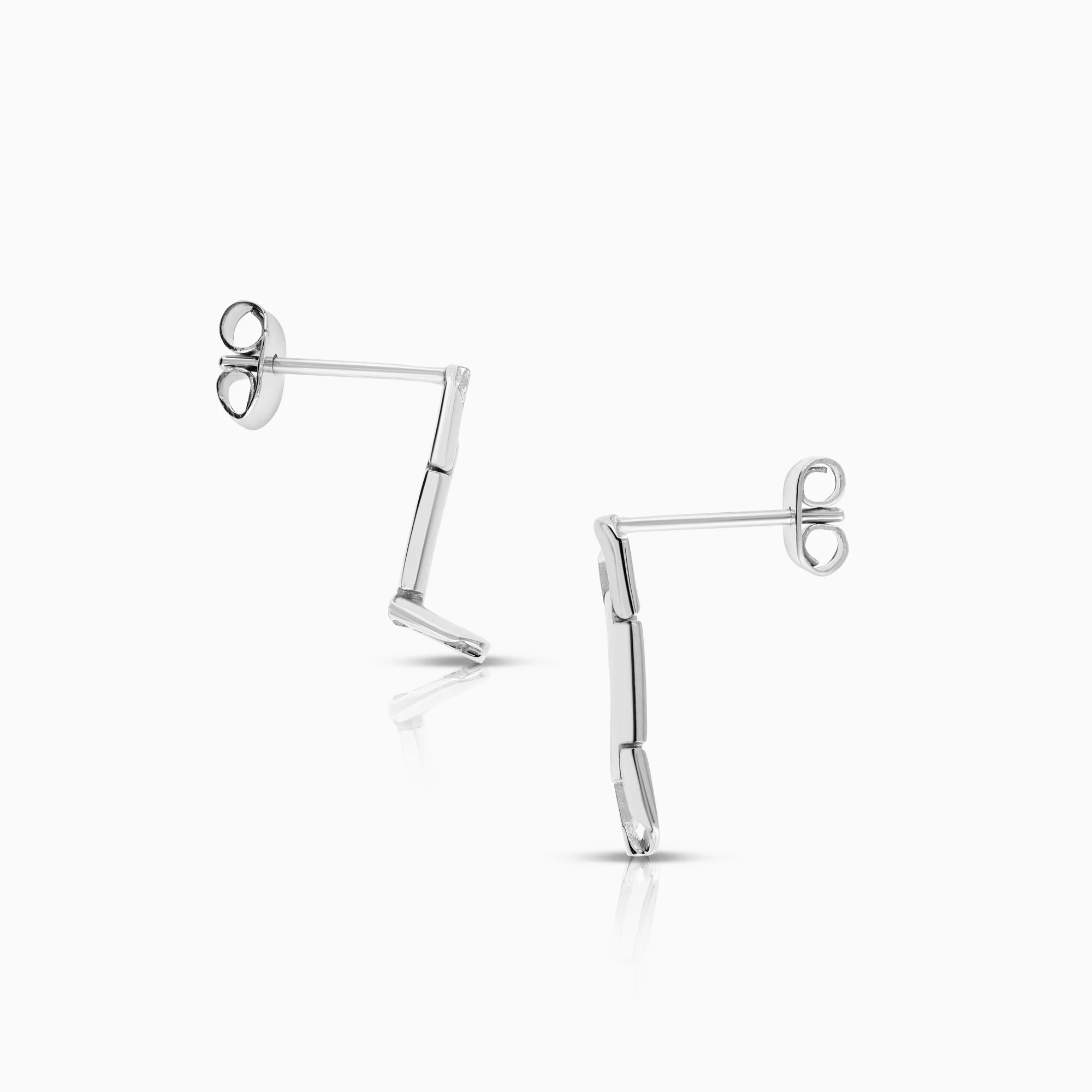Gold earrings 2.98g 18K white gold - Image 2