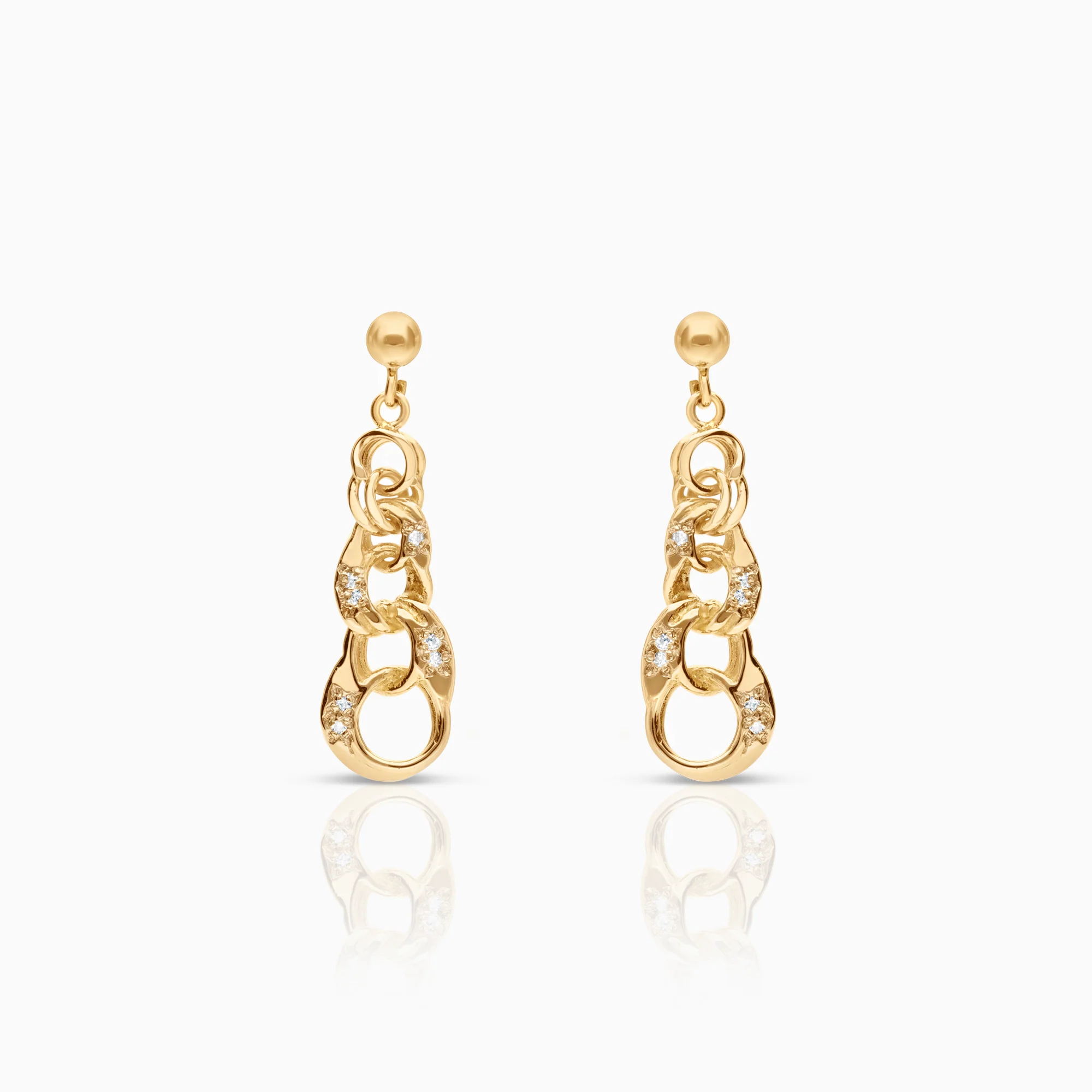 Bismarck Diamond Earrings 0.03ct 18K Gold