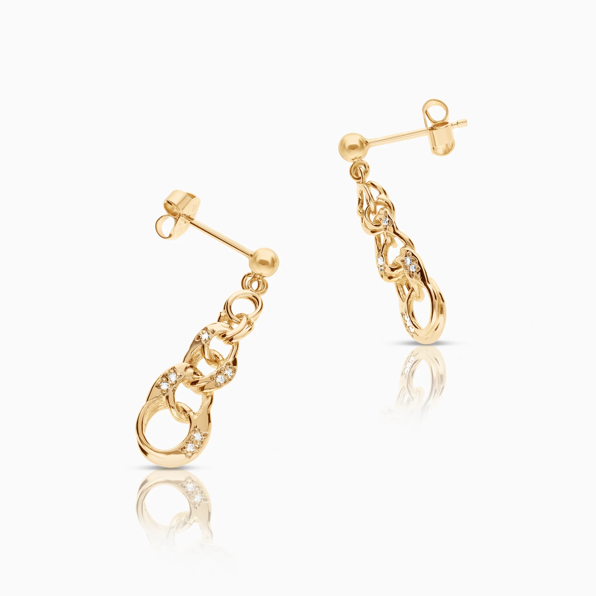 Bismarck Diamond Earrings 0.03ct 18K Gold - Image 2