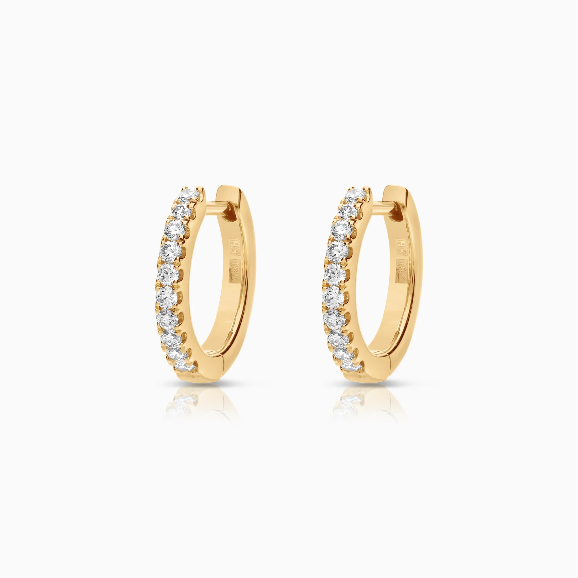 Diamond earrings Hoops 0.30ct 18K gold