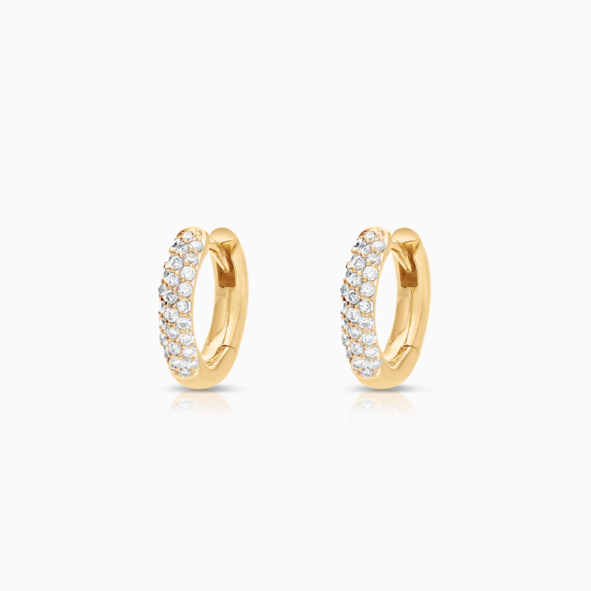 Diamond earrings Hoop 0.35ct 18K gold