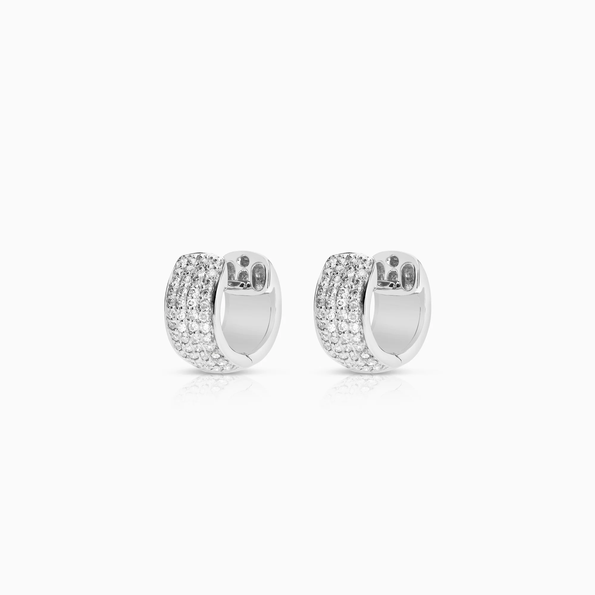 Diamond Hoop Earrings 0.50ct 18K White Gold