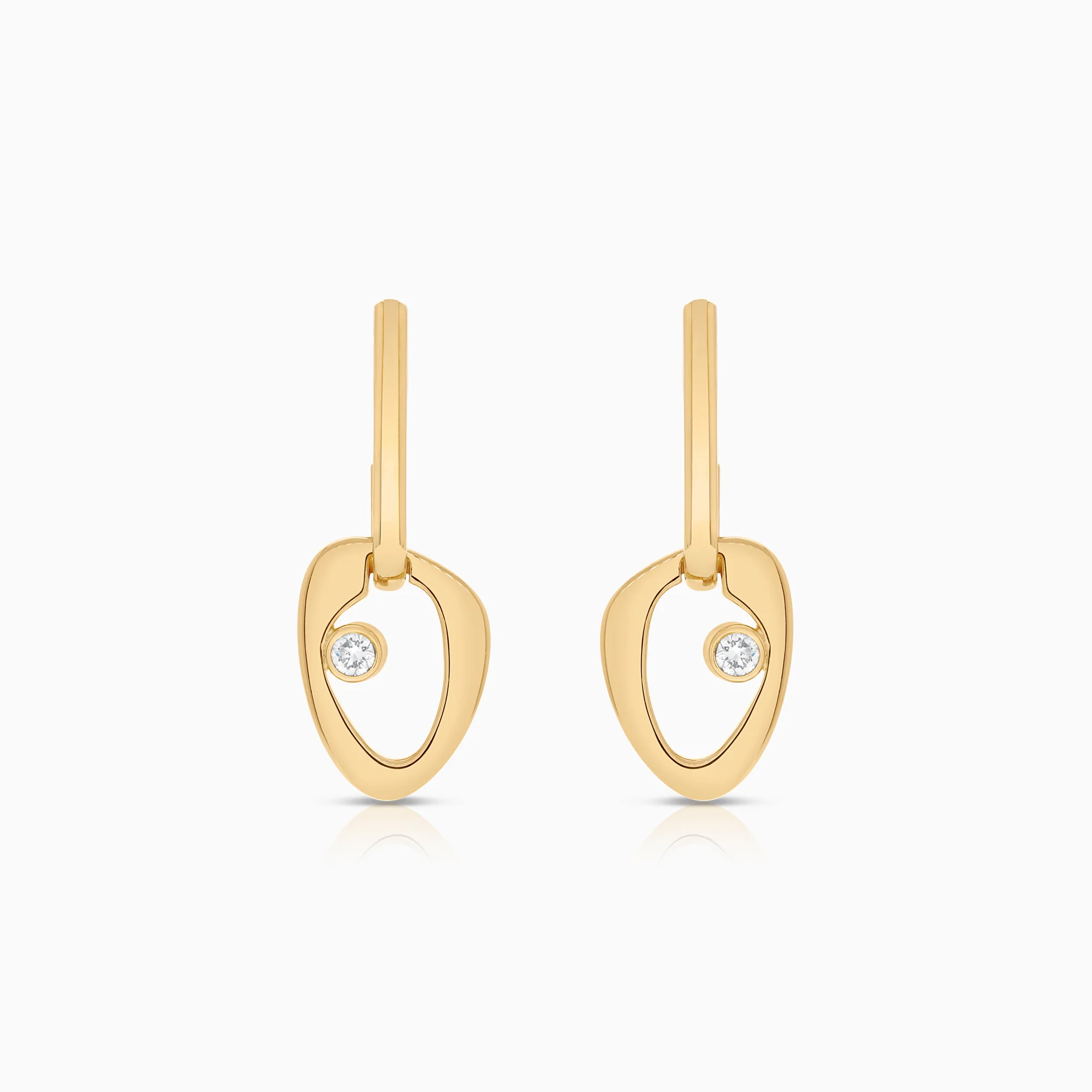 Georg Jensen diamond earrings 0.10ct 18K gold