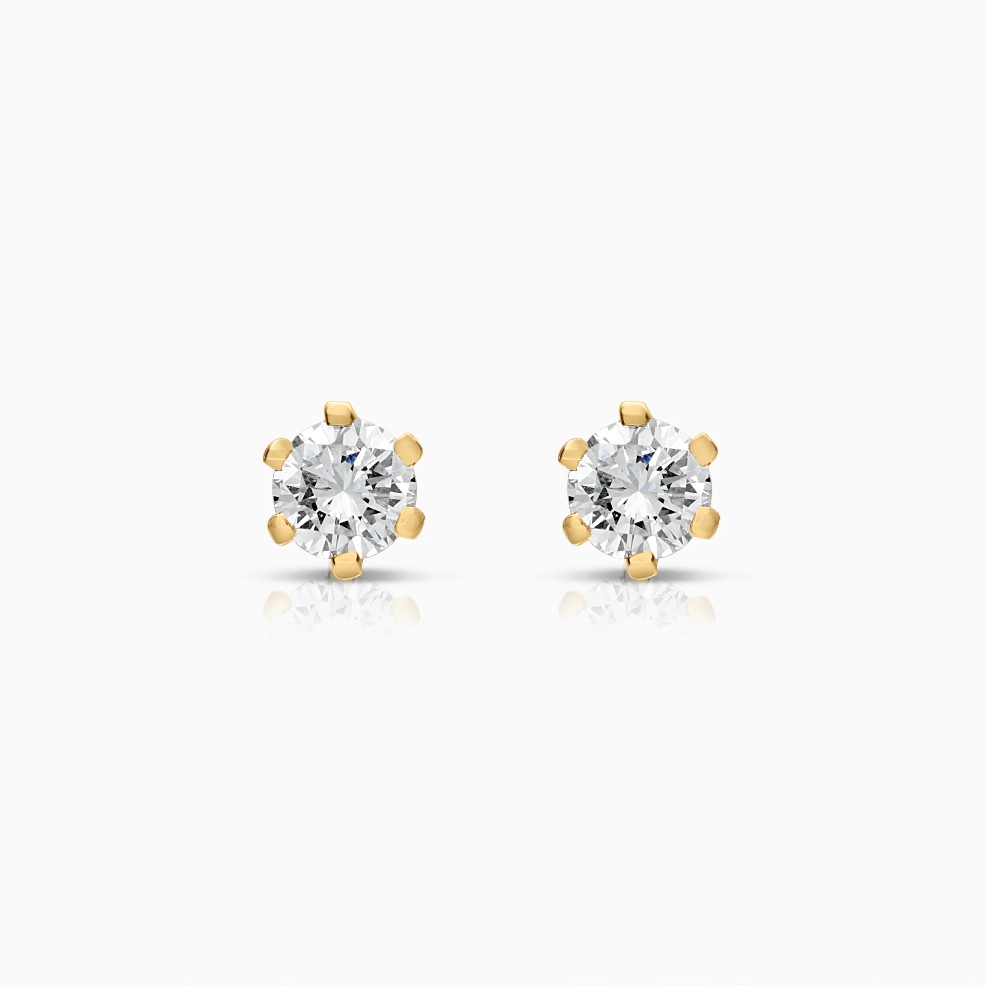 Diamond solitaire earrings 0.40ct 18K gold