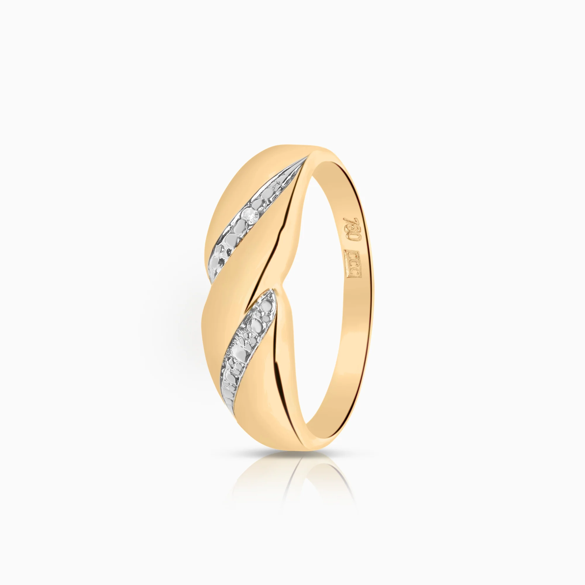 Diamond ring, 0.005 ct, 18K gold.