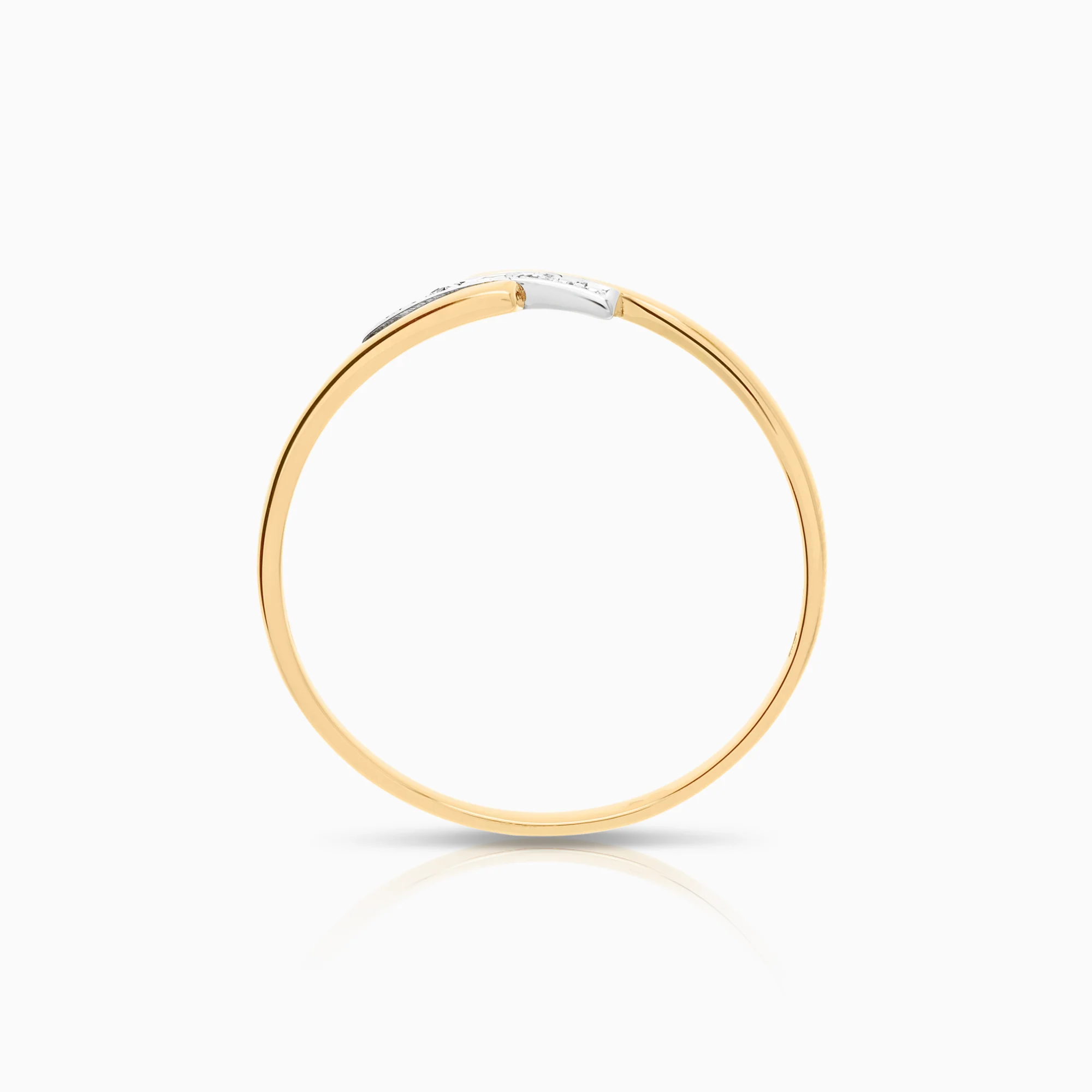Diamond ring 0.01ct 18K gold - Image 2