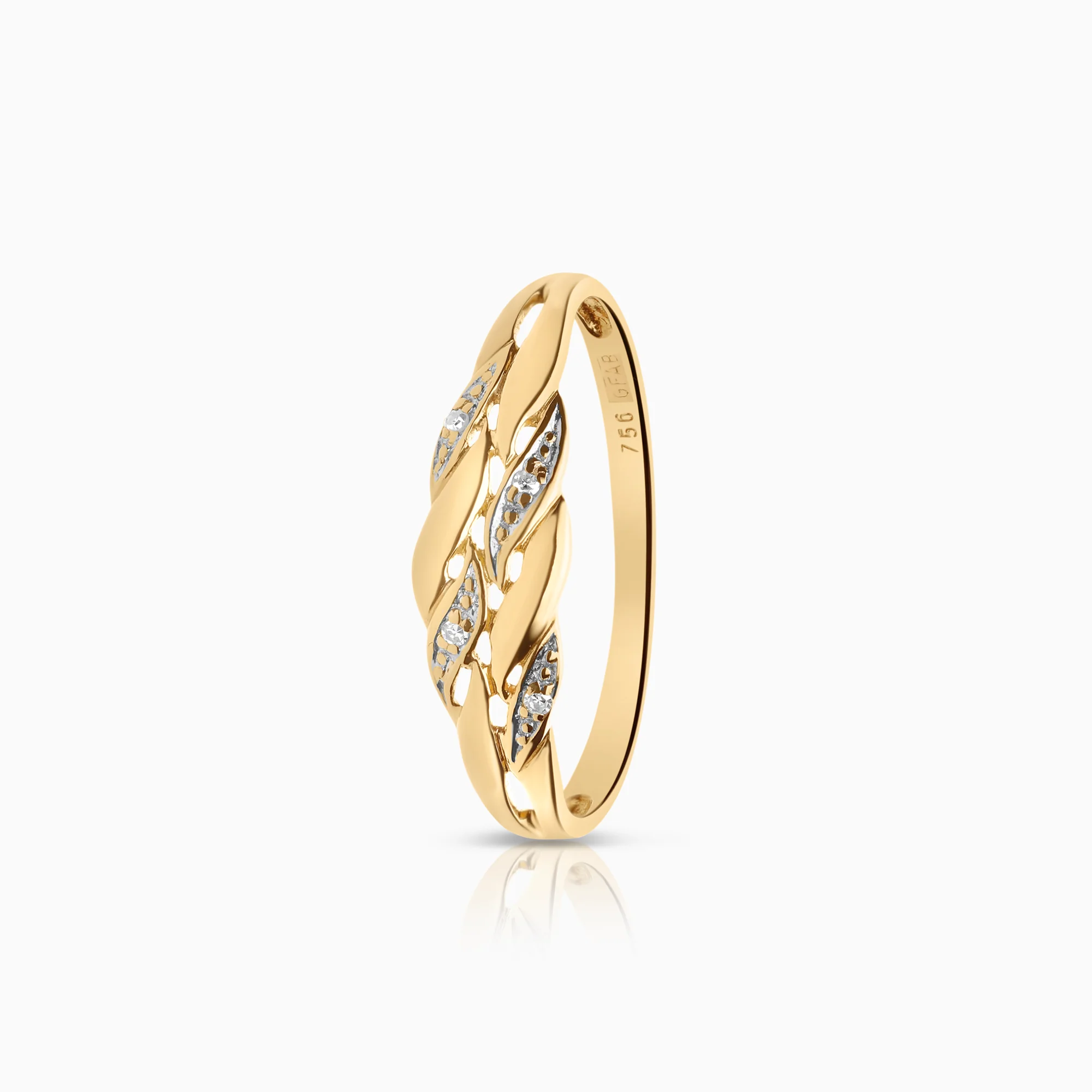 Diamond ring 0.01ct 18K gold