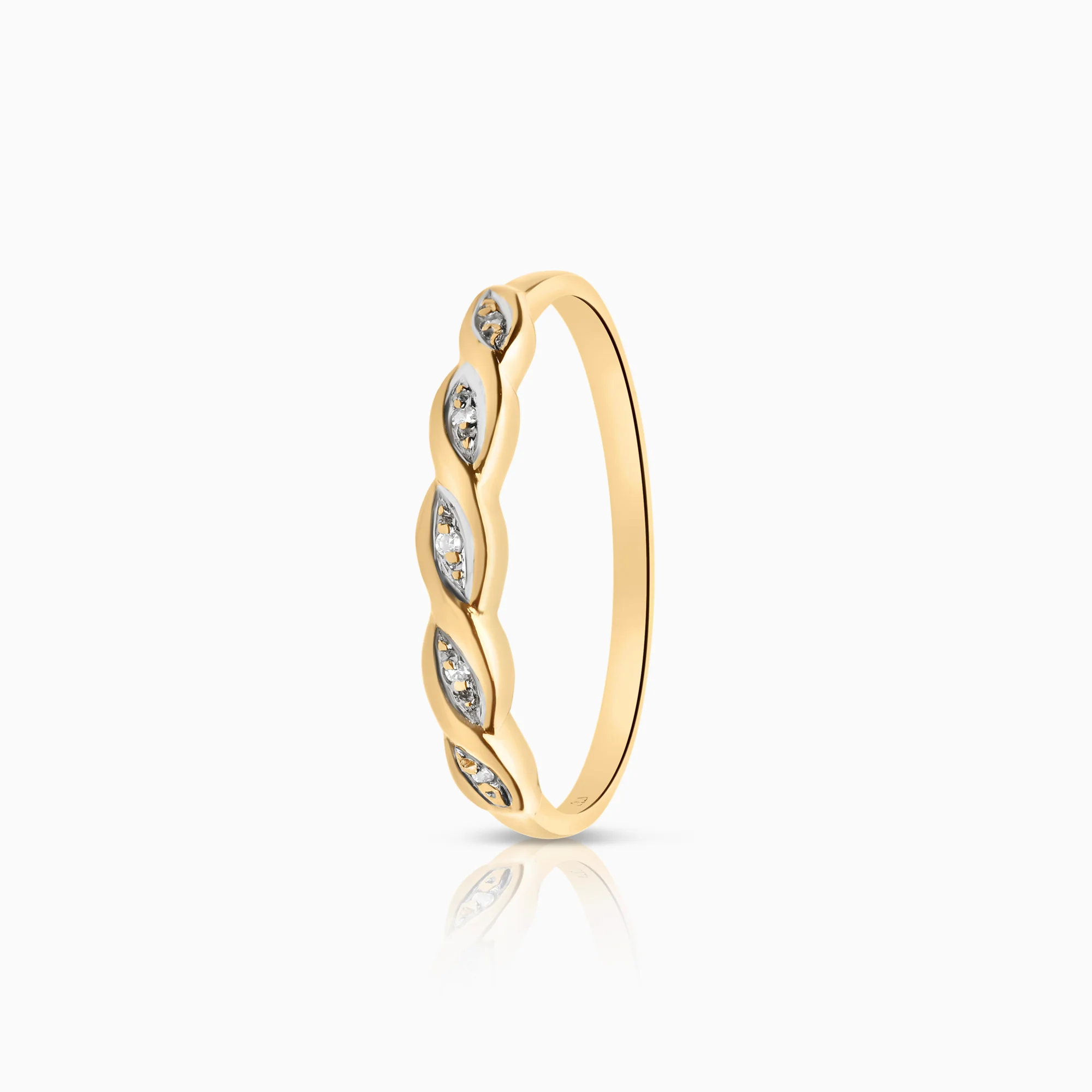 Diamond ring 0.01ct 18K gold