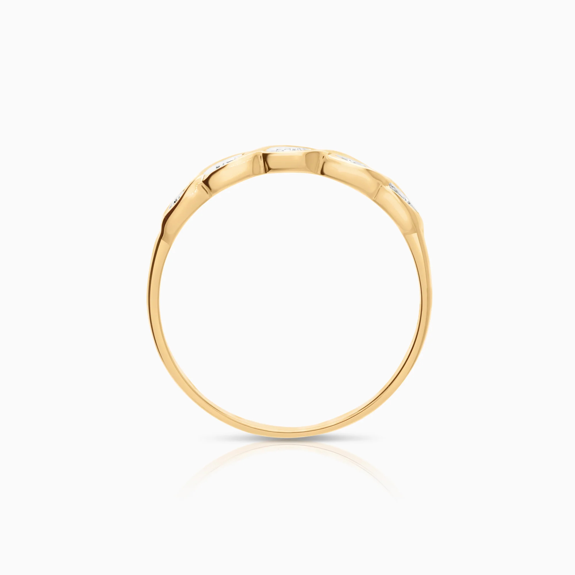 Diamond ring 0.01ct 18K gold - Image 2