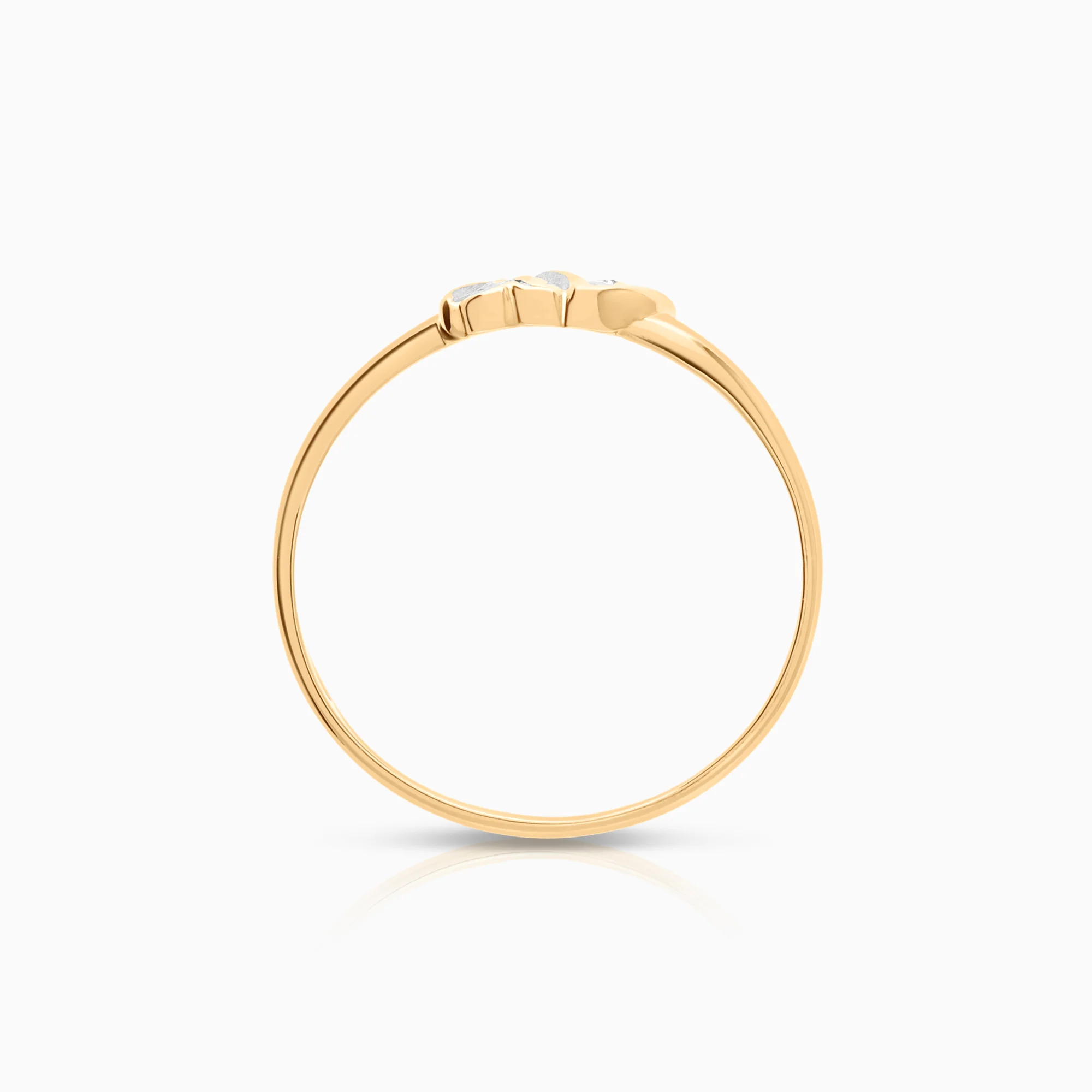 Diamond ring 0.01ct 18K gold - Image 2