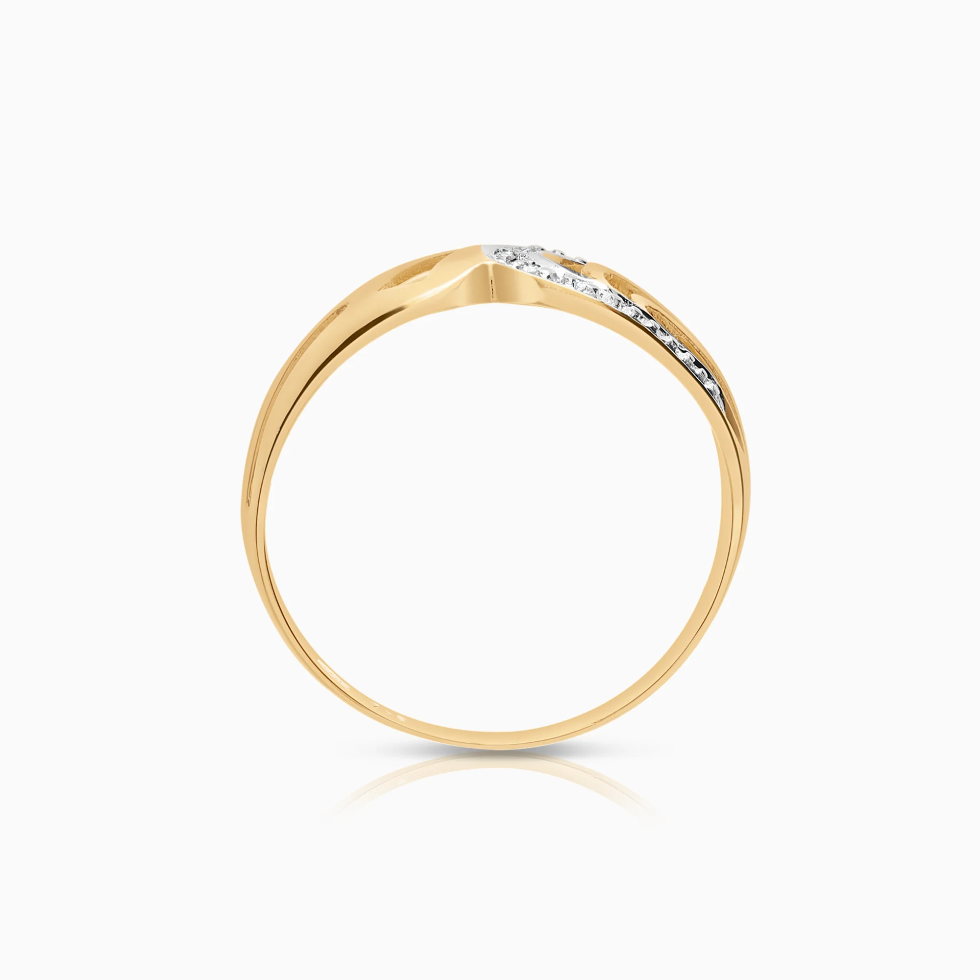 Diamond ring 0.01ct 18K gold - Image 2