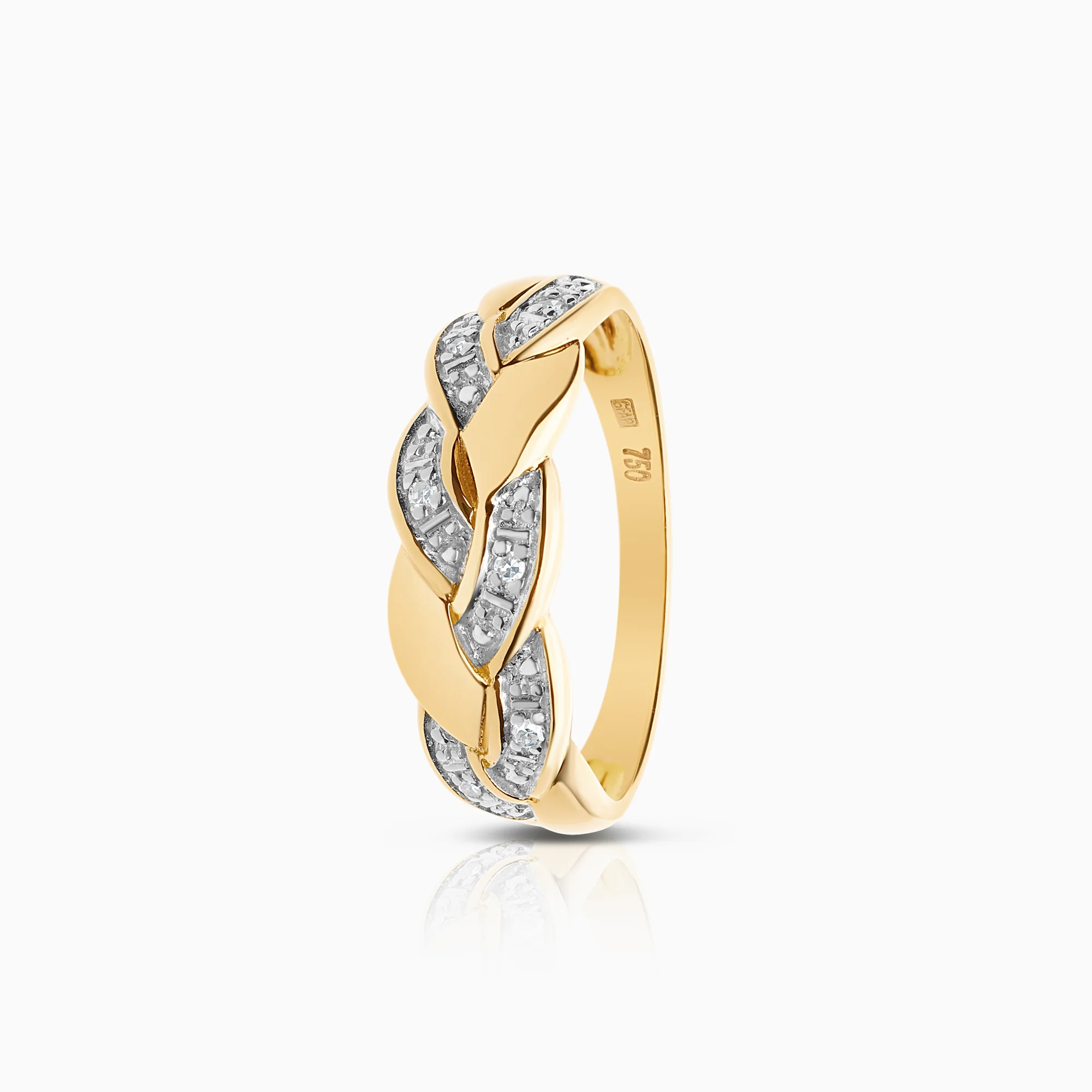 Diamond ring 0.03ct 18K gold
