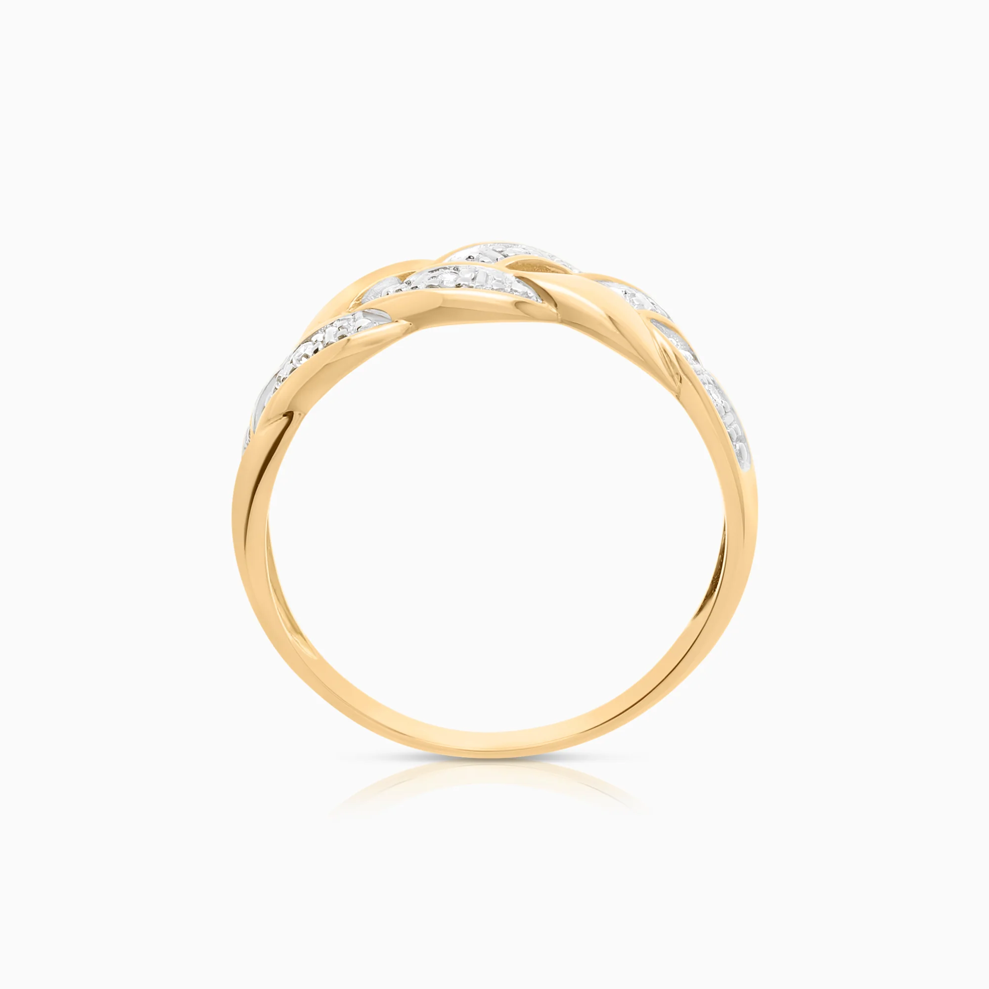 Diamond ring 0.03ct 18K gold - Image 2