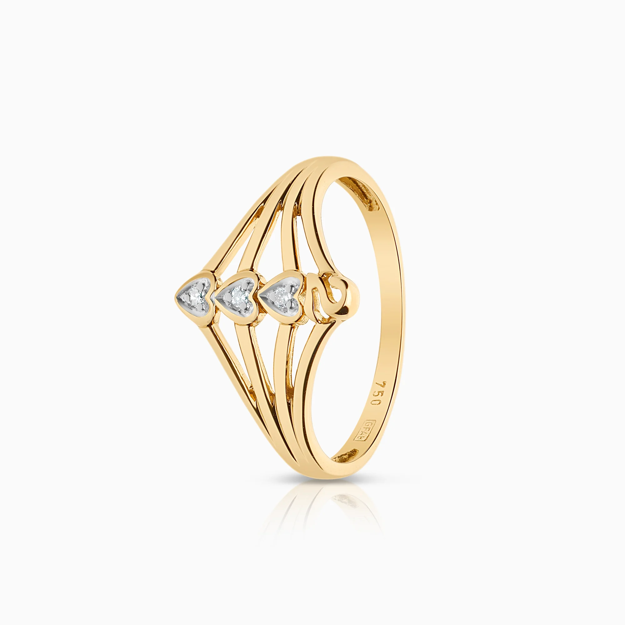 Diamond ring 0.03ct 18K gold
