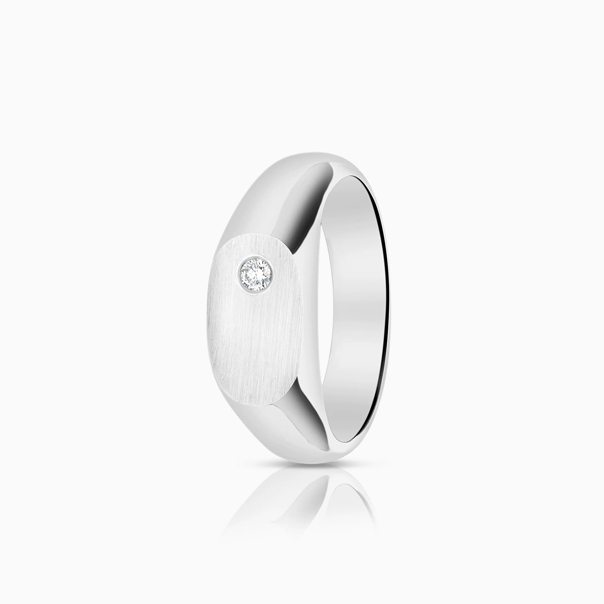 Diamond ring 0.03ct 18K white gold