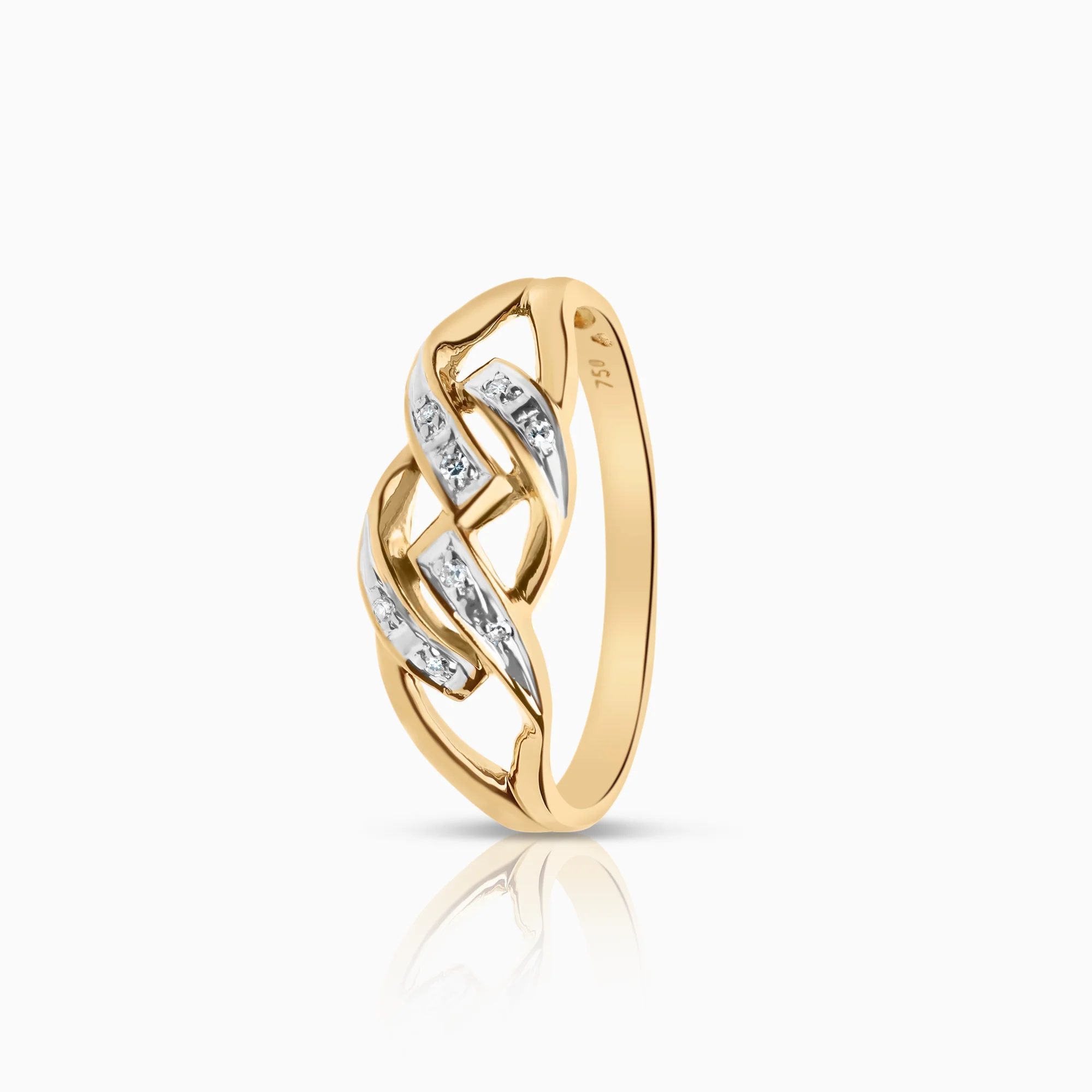 Diamond ring 0.04ct 18K gold