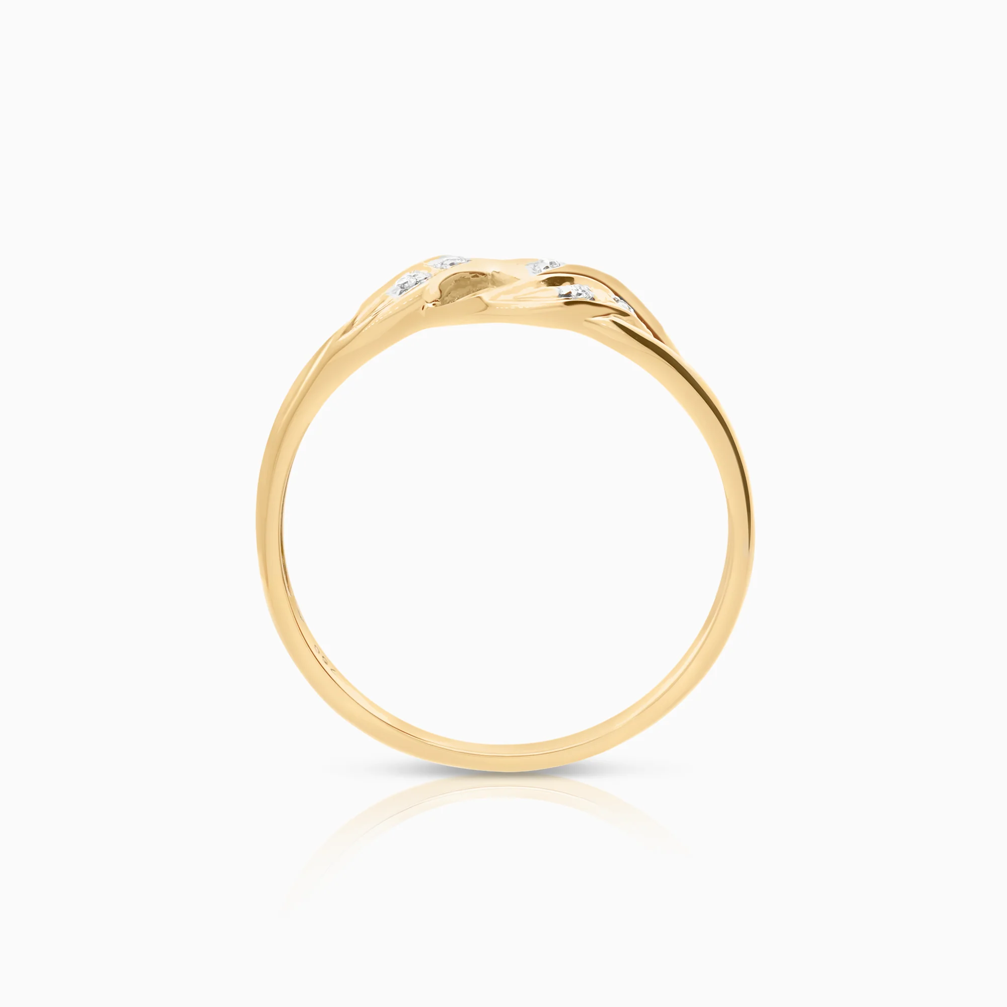 Diamond ring 0.04ct 18K gold - Image 2