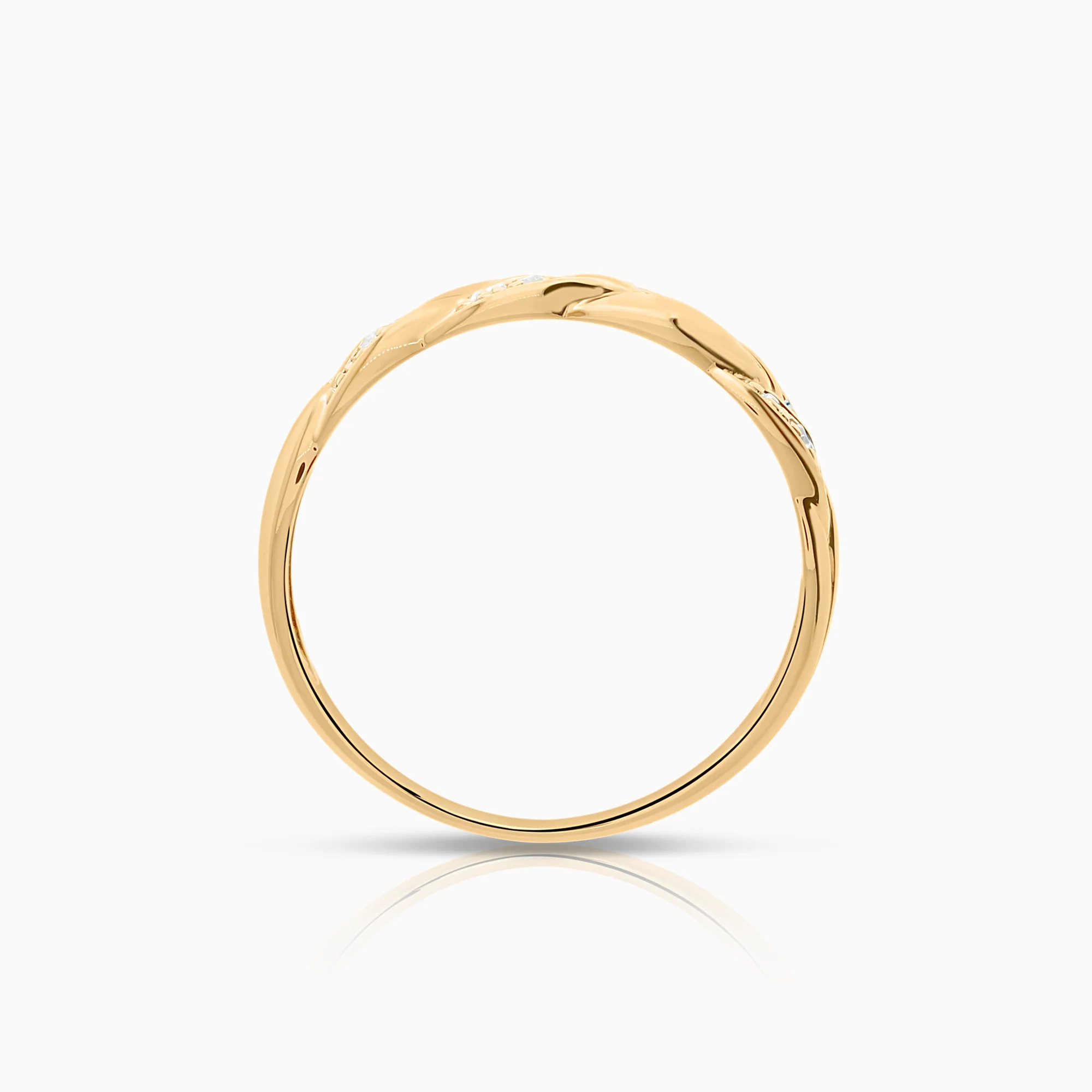 Diamond ring 0.04ct 18K gold - Image 2