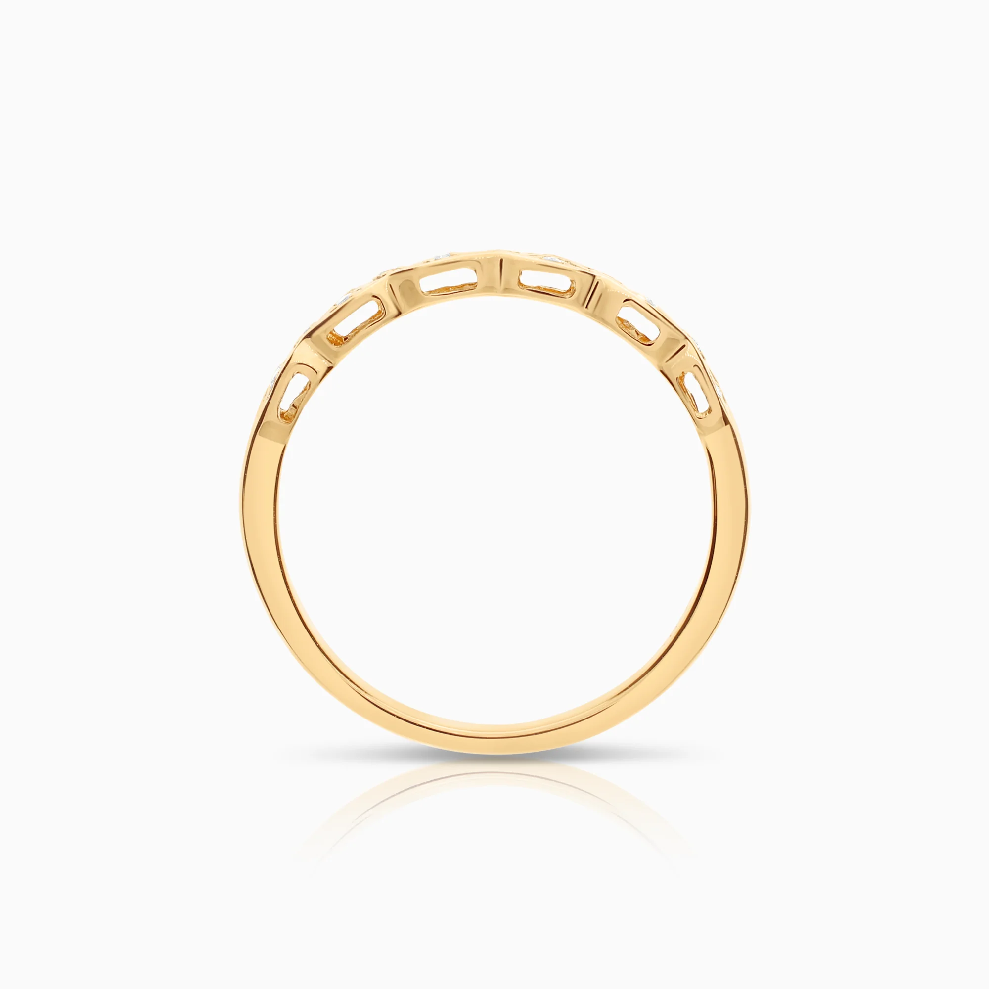 Diamond ring 0.05ct 14K gold - Image 2