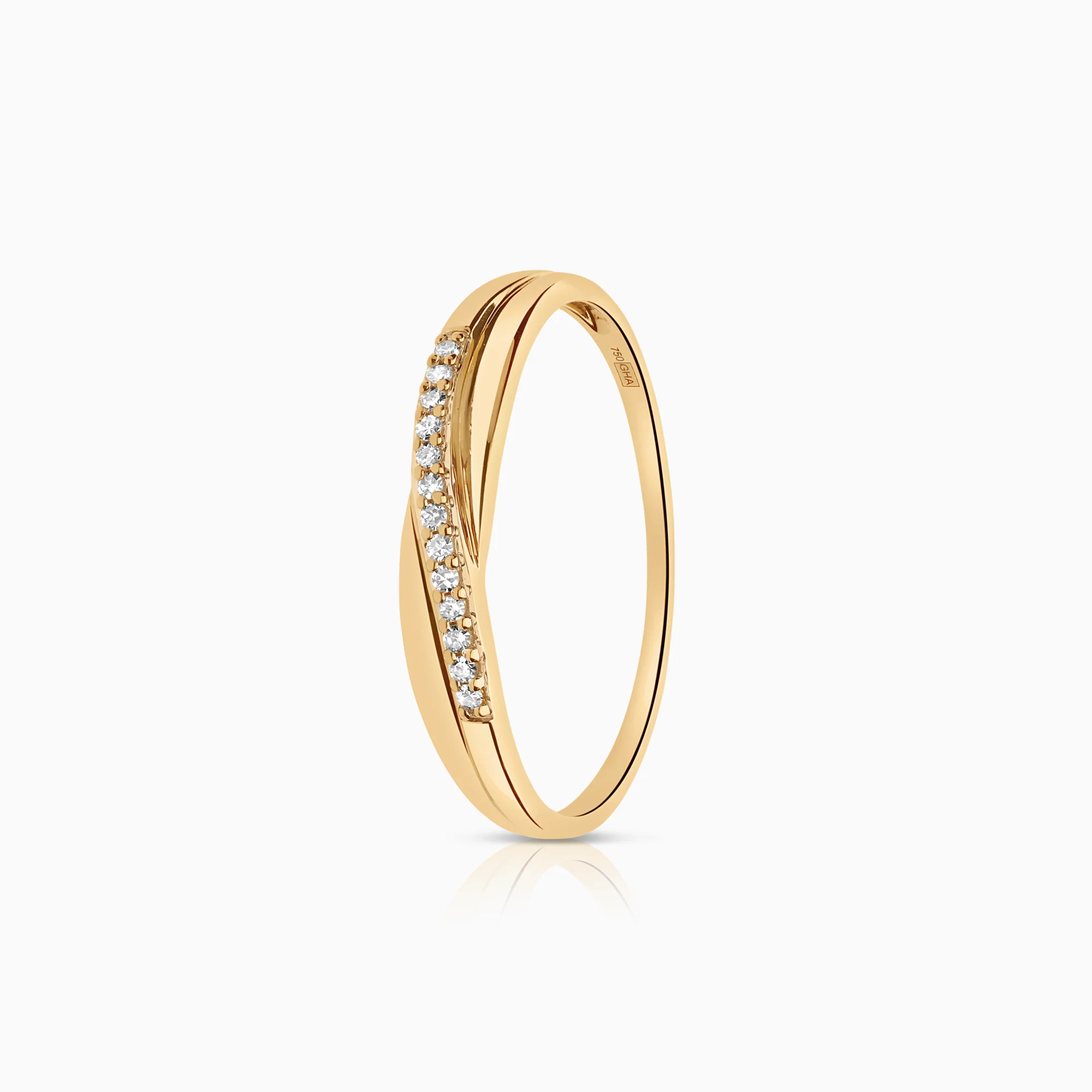 Diamond ring 0.05ct 18K gold