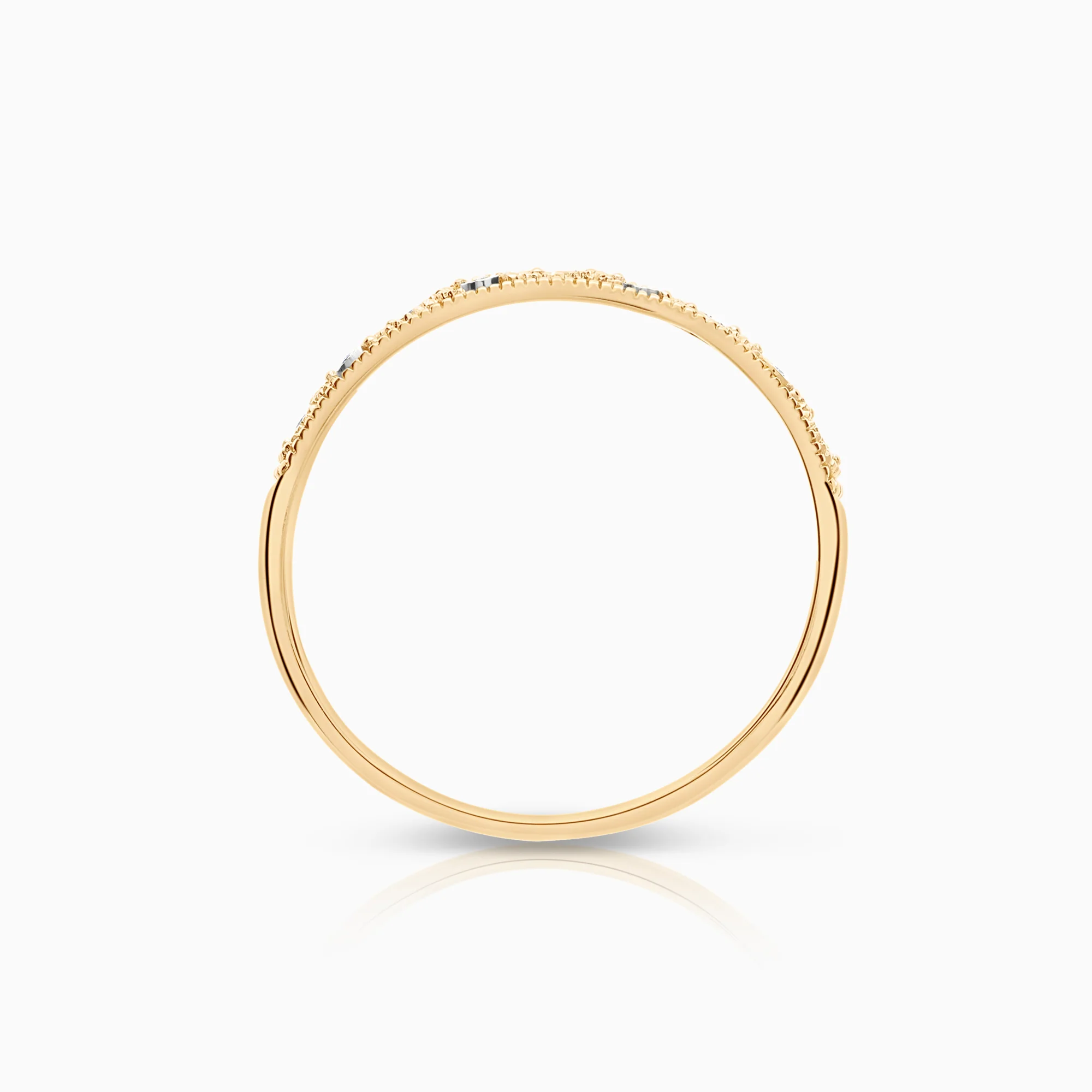 Diamond ring 0.05ct 18K gold - Image 2