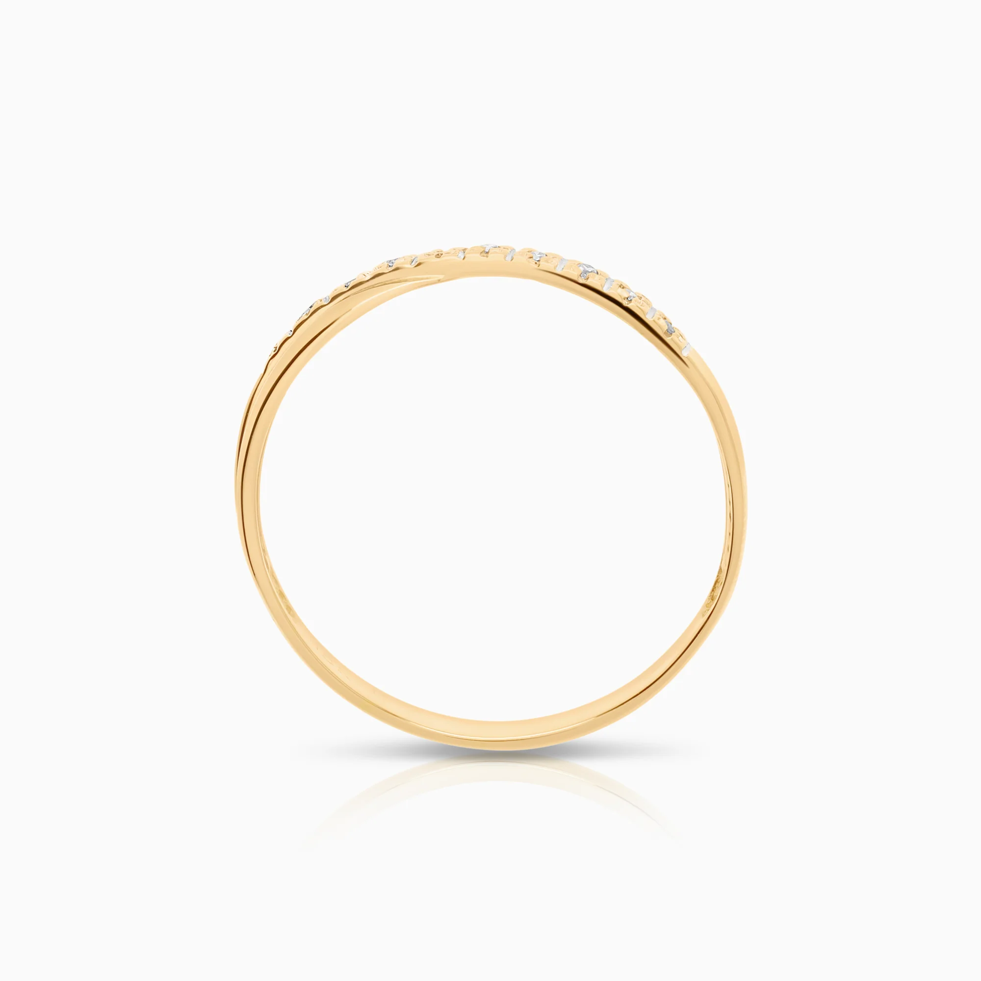 Diamond ring 0.05ct 18K gold - Image 2