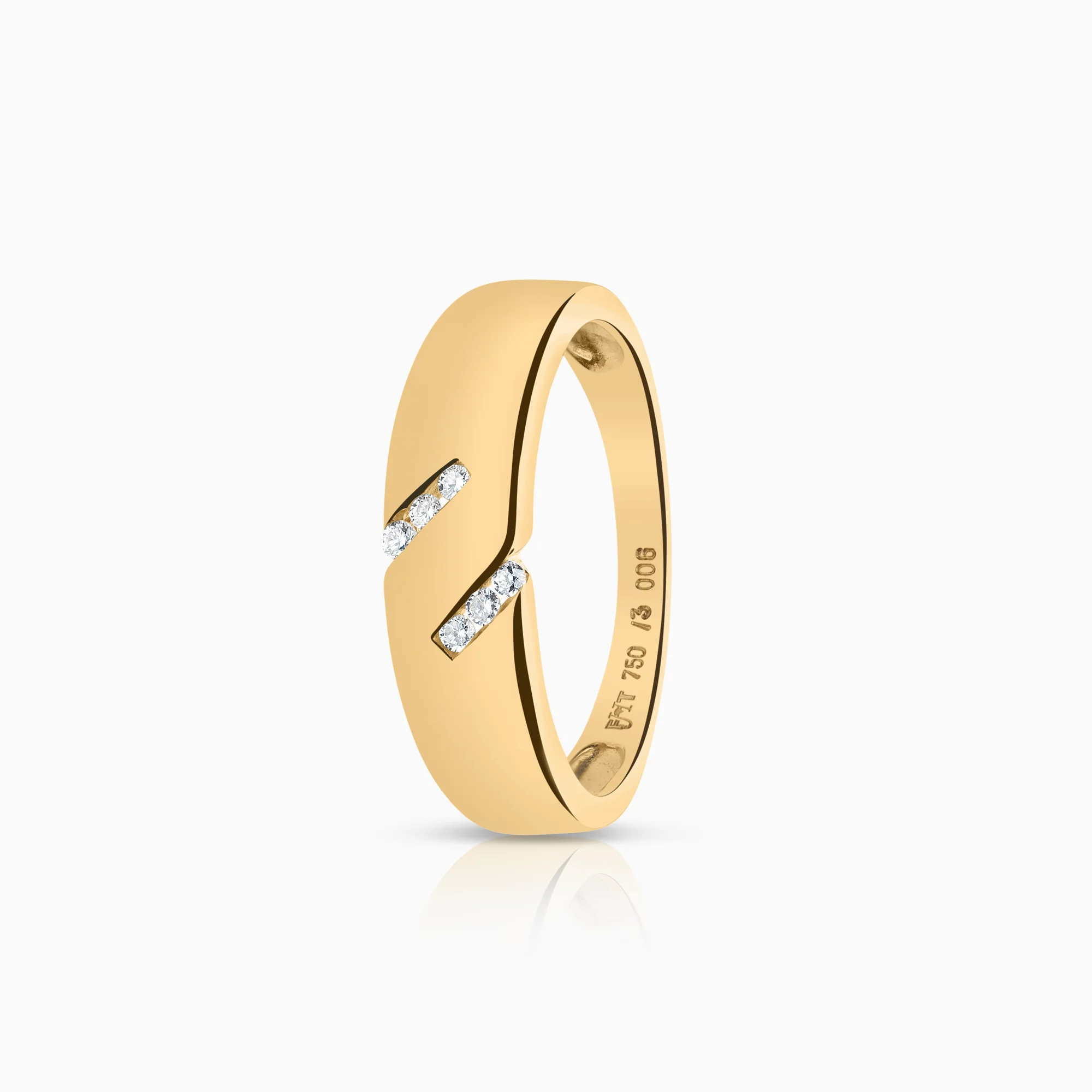 Diamond ring 0.06ct 18K gold