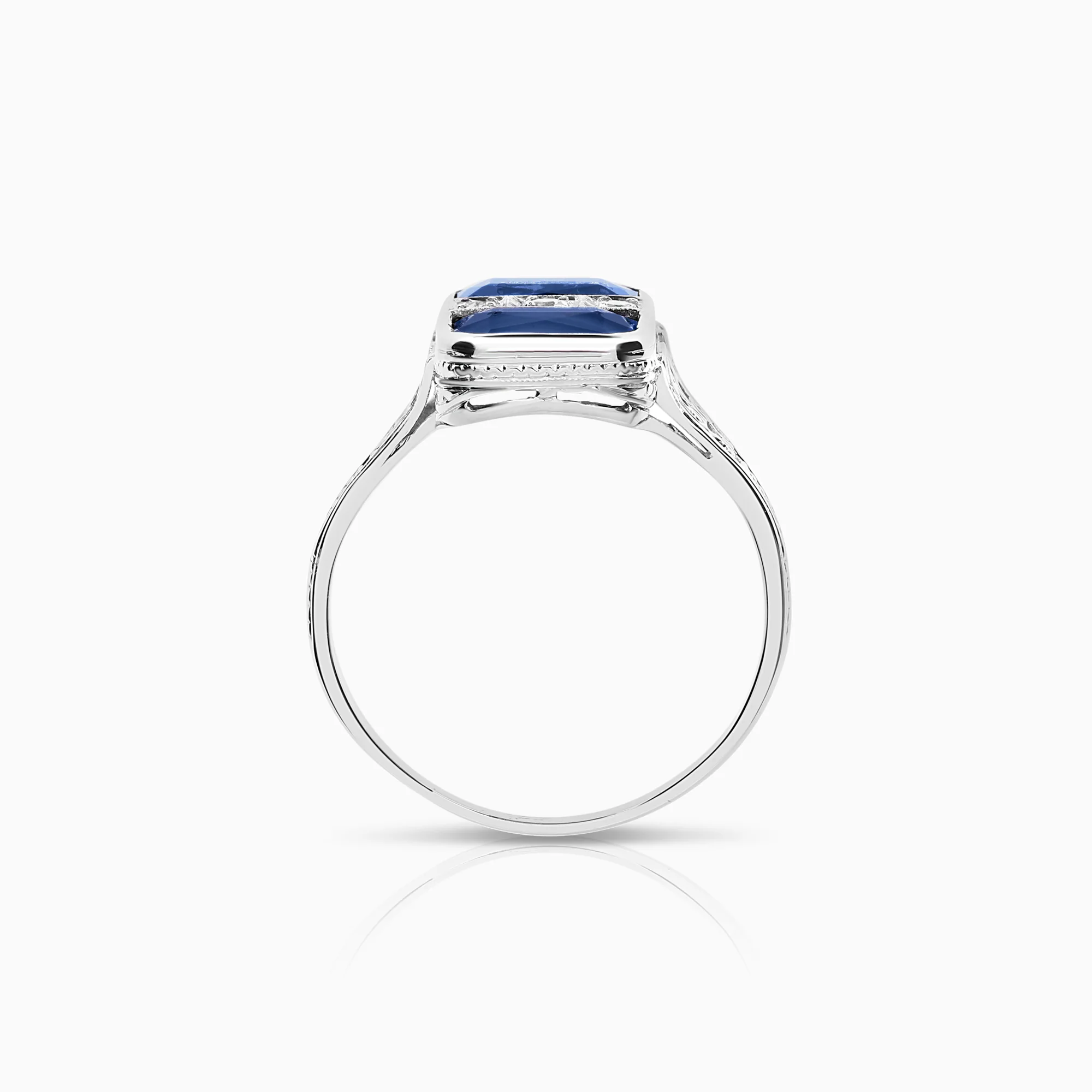 Diamond ring 0.06ct 18K white gold - Image 2